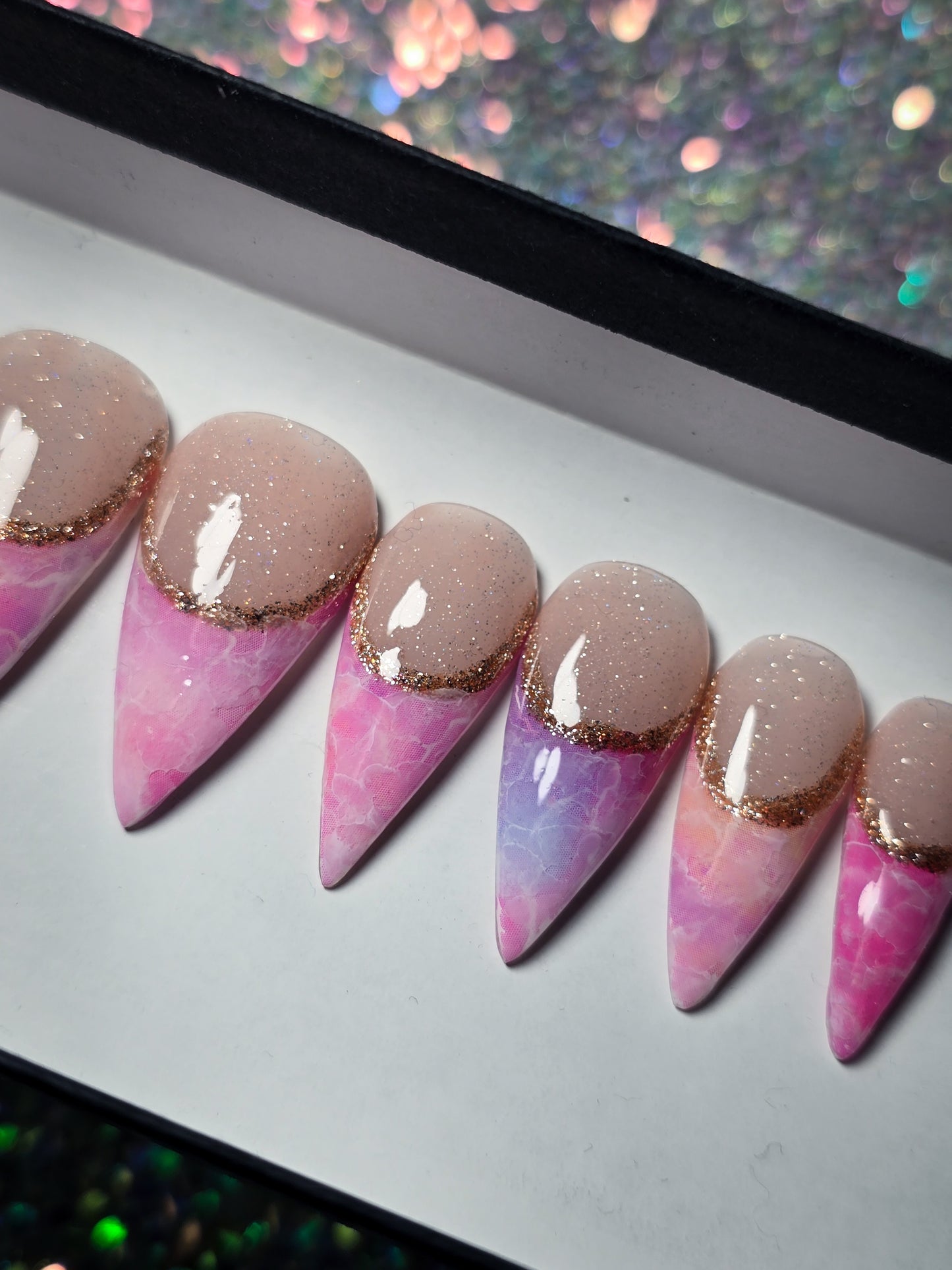Princess Pink Press on Nail Set
