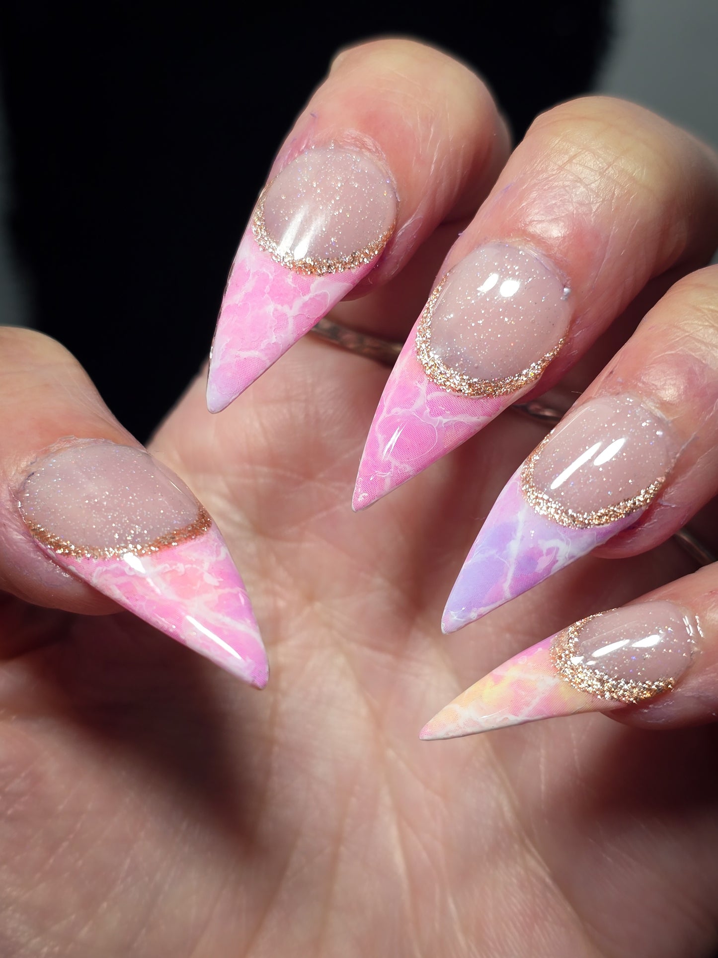 Princess Pink Press on Nail Set