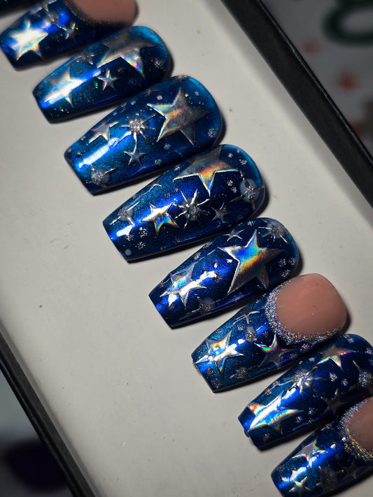 Stellar Night Press on Nail Set