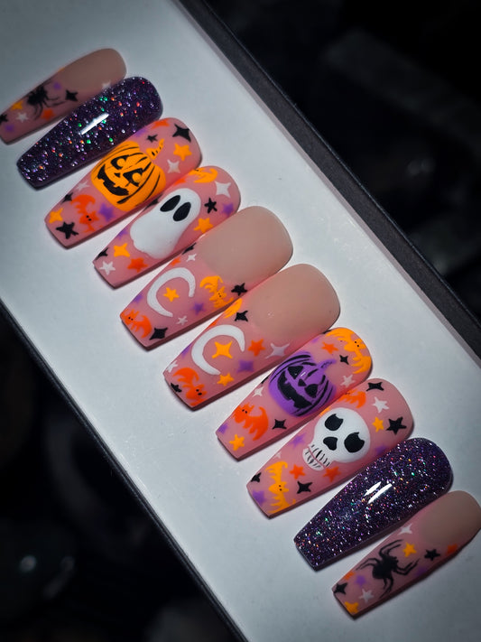 Pumpkin Party Press on Nail Set