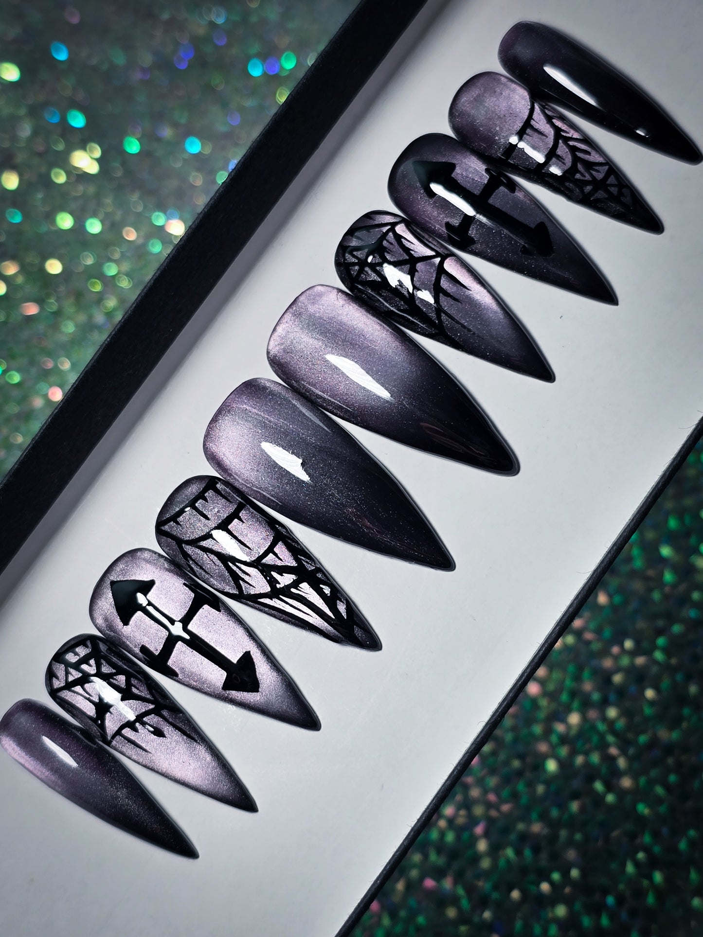 Midnight Shadows Press on Nail Set