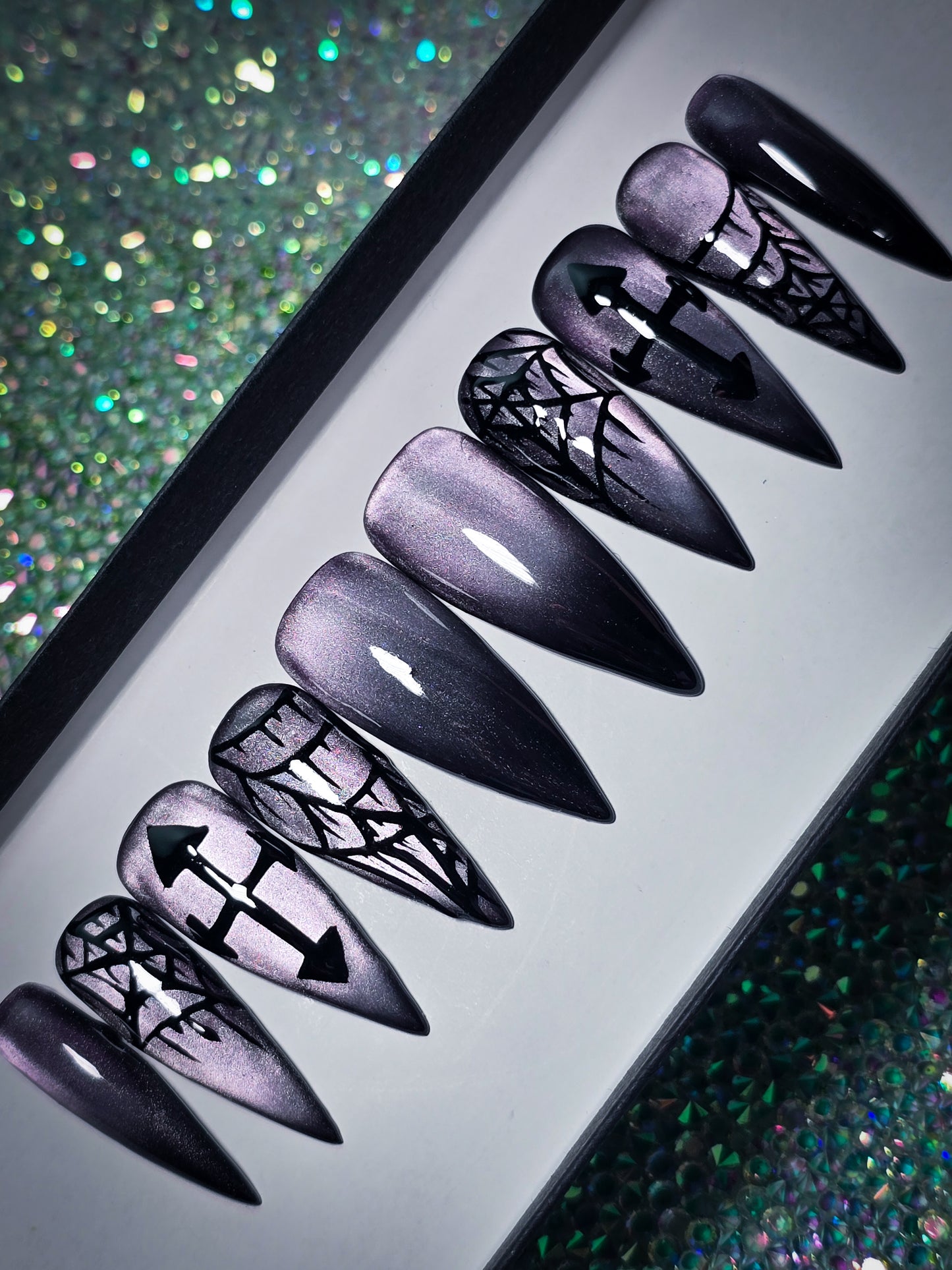 Midnight Shadows Press on Nail Set