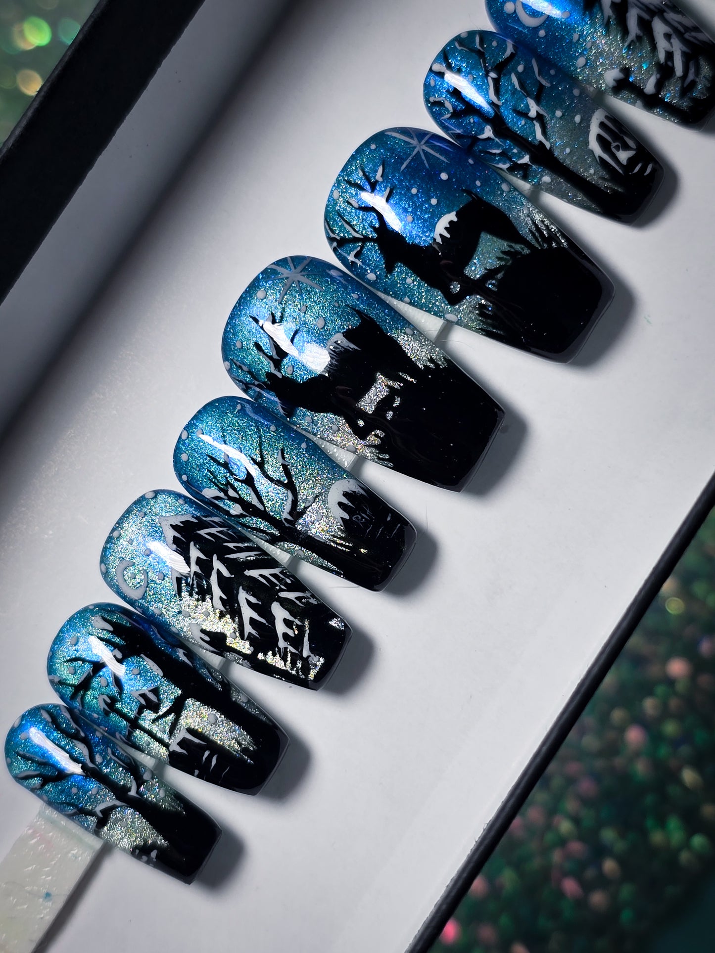 Moonlit Winter Press on Nails