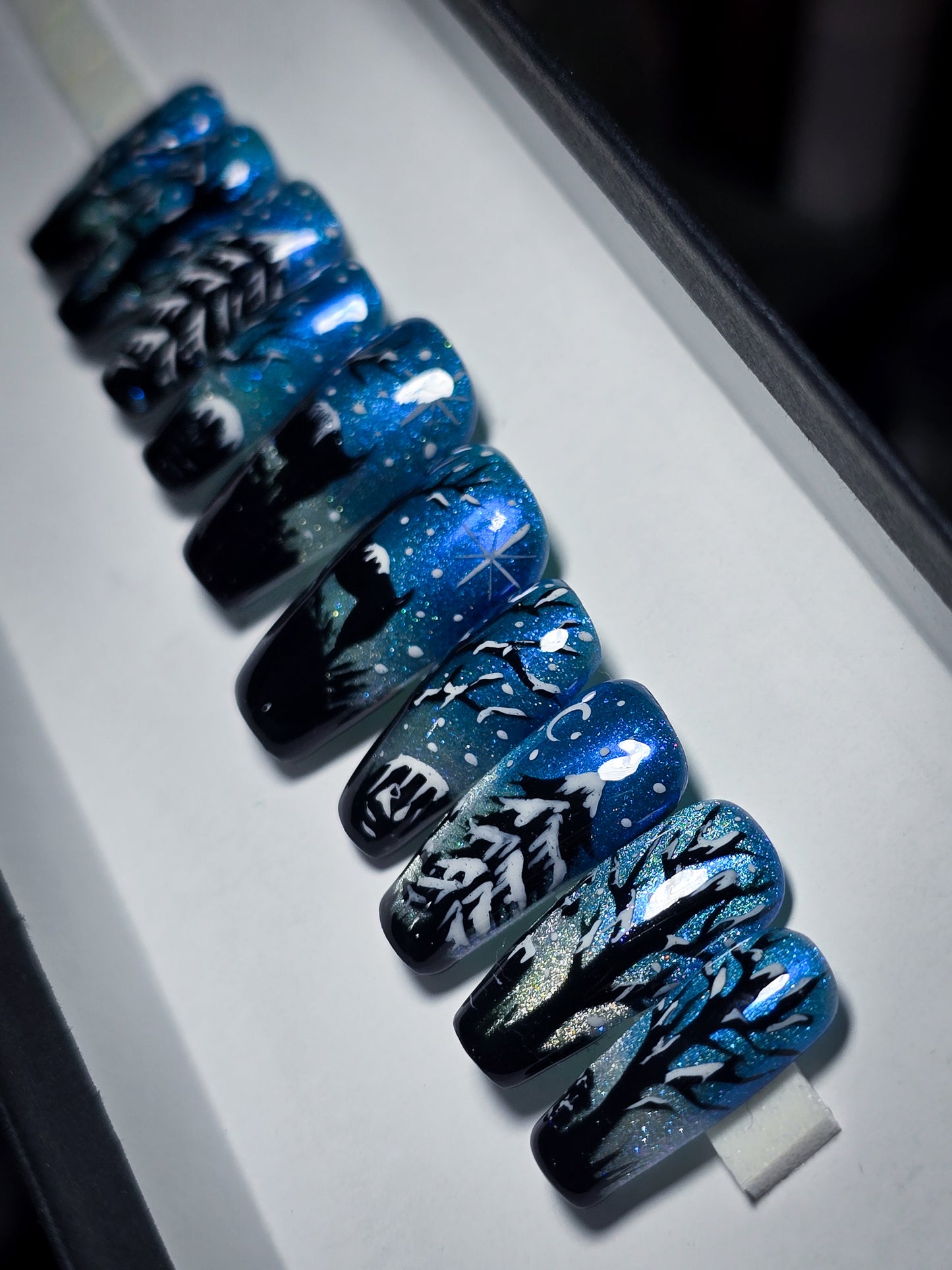 Moonlit Winter Press on Nails