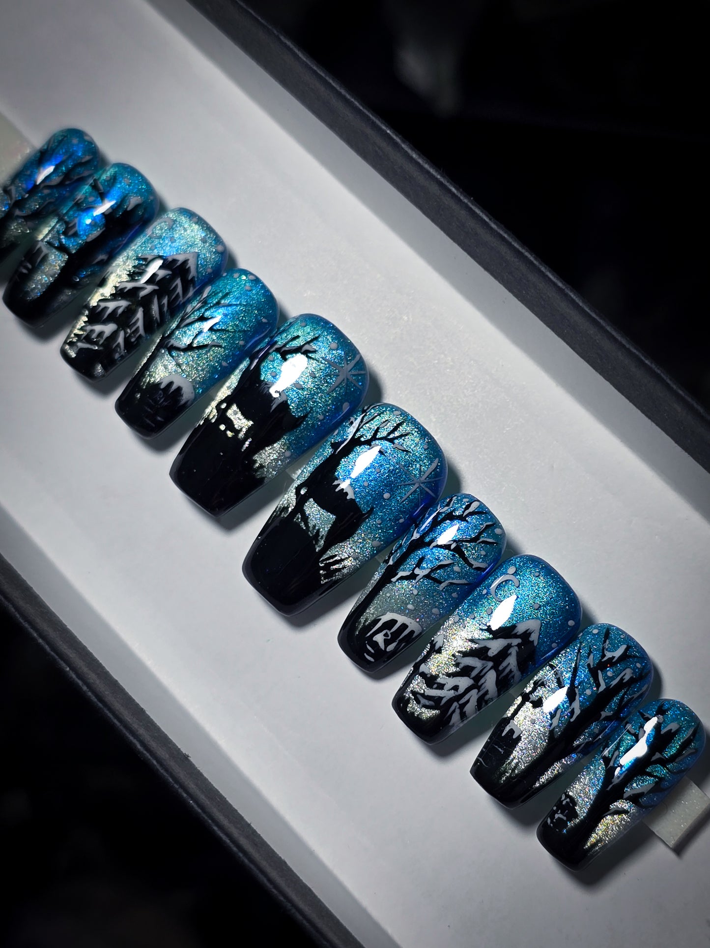 Moonlit Winter Press on Nails