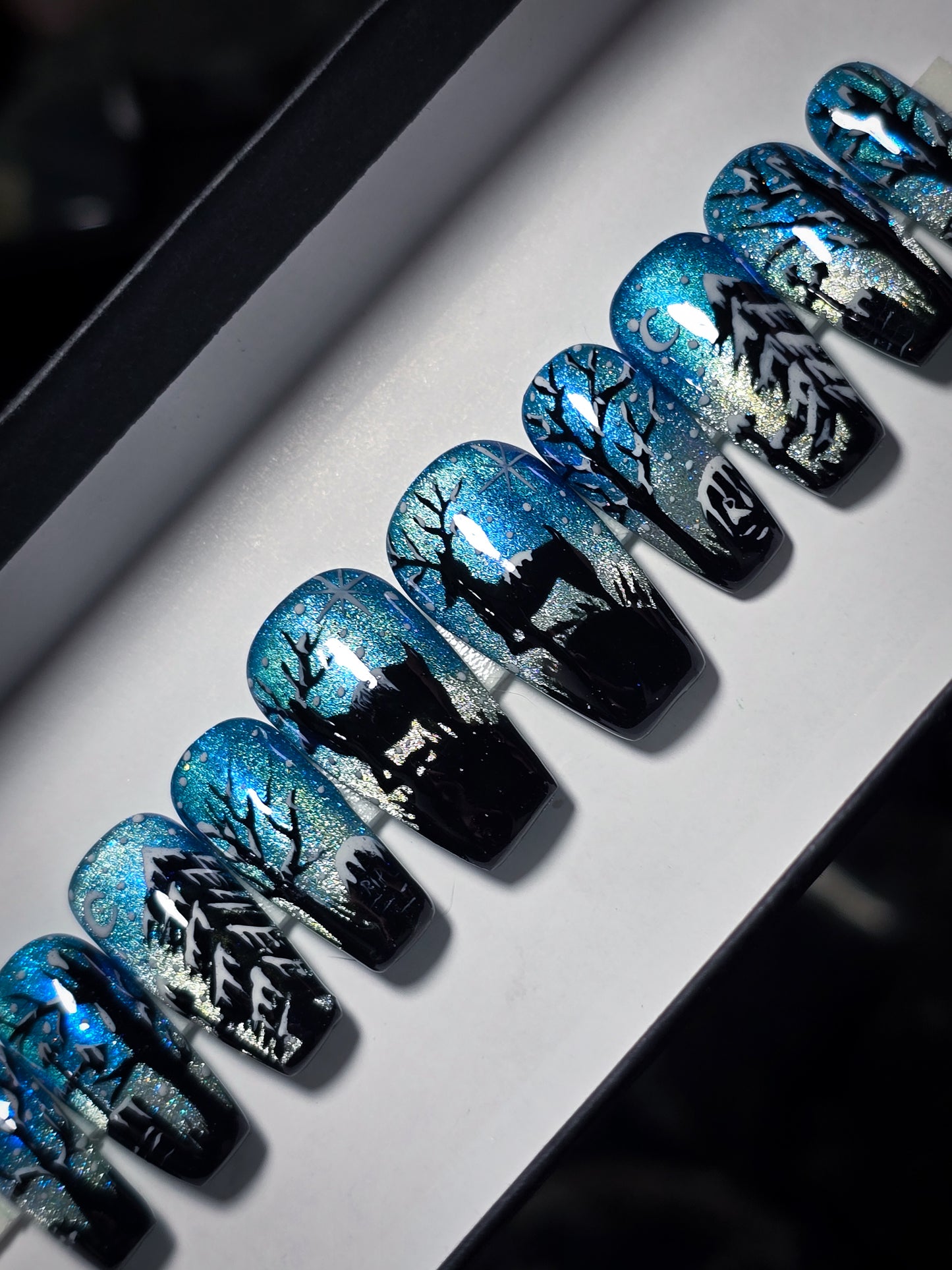 Moonlit Winter Press on Nails