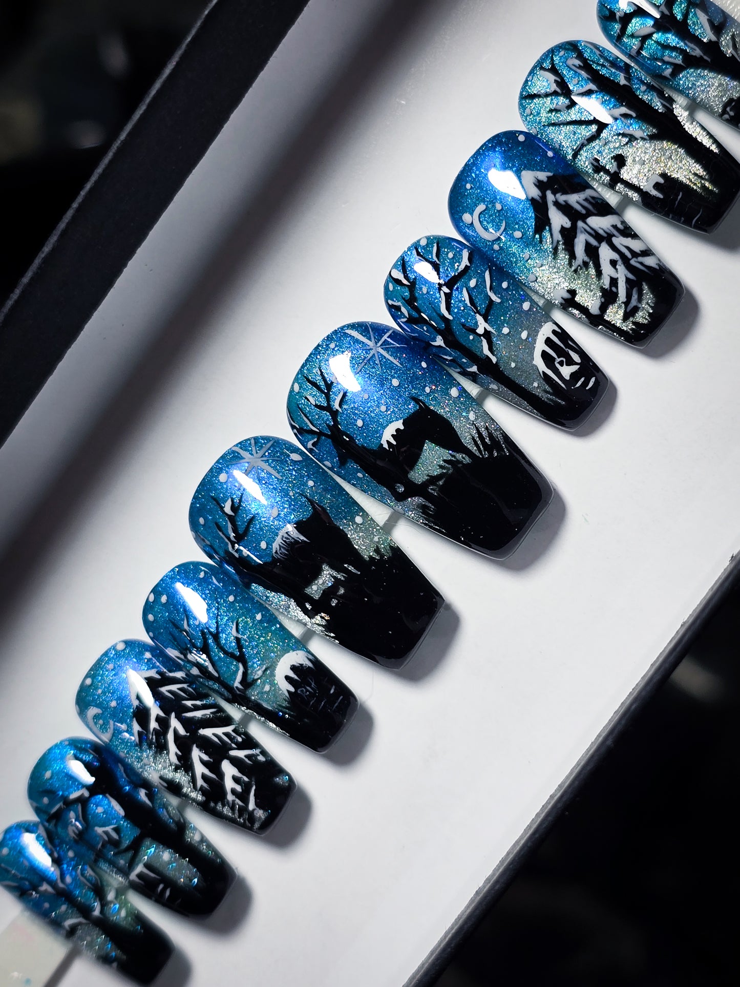 Moonlit Winter Press on Nails