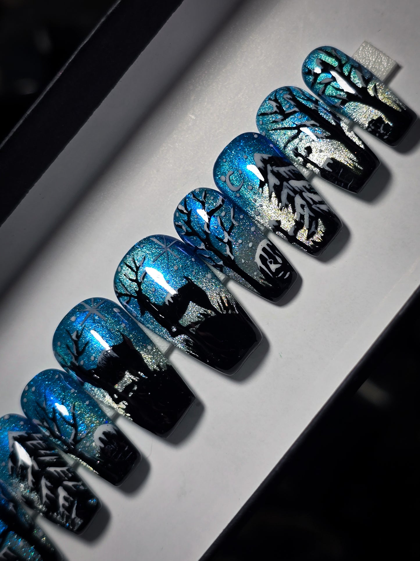 Moonlit Winter Press on Nails