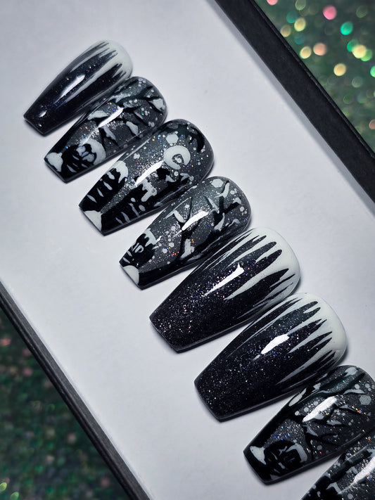 Frozen in Mourning Press on Nail set