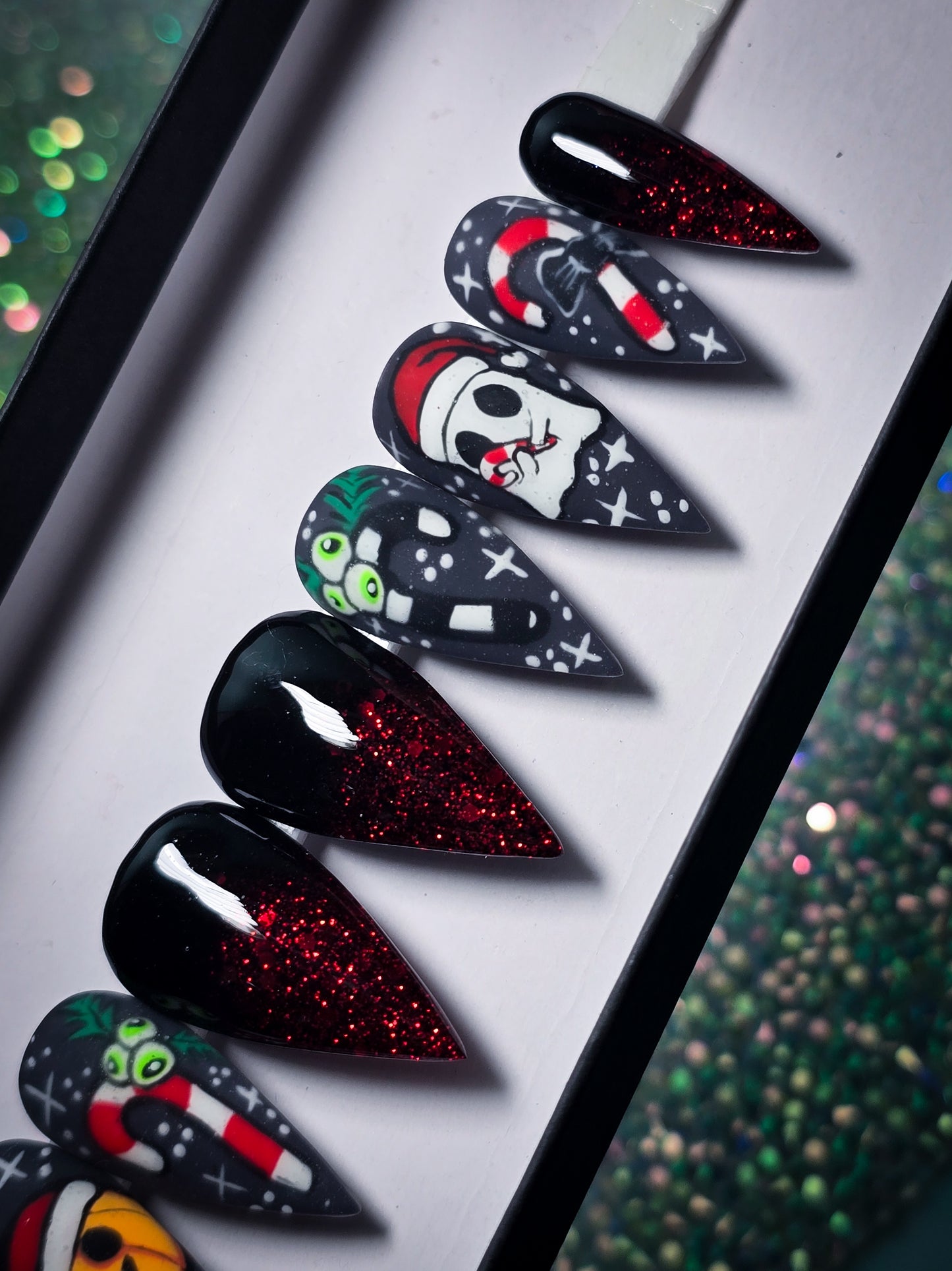 Creepy Christmas (thermal Reactive) Press on Nail Set