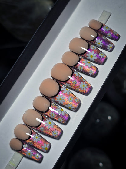 Flower Power Press on Nail set