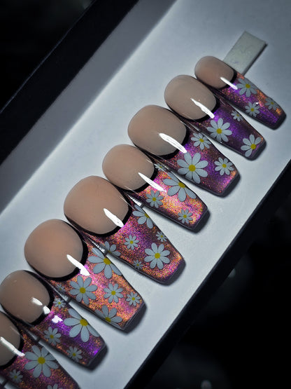 Flower Power Press on Nail set