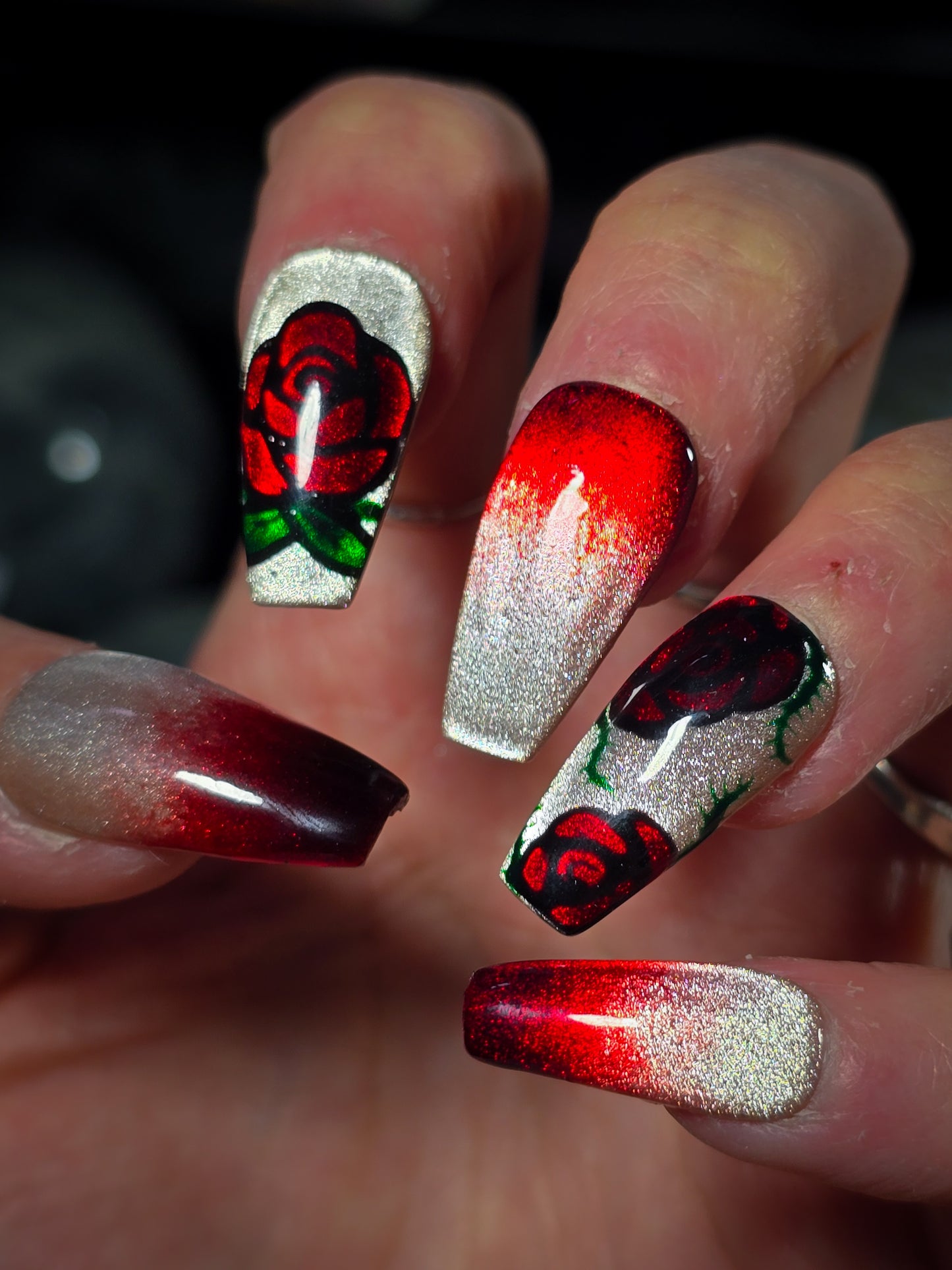 Gilded Rose Press on Nail Set