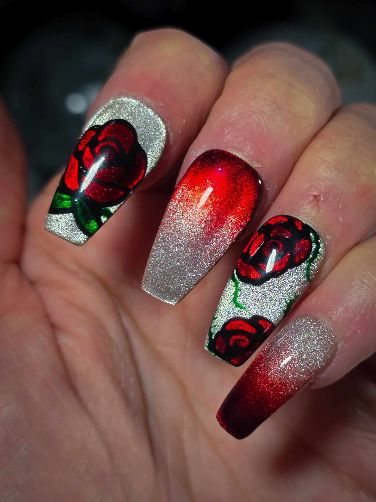 Gilded Rose Press on Nail Set