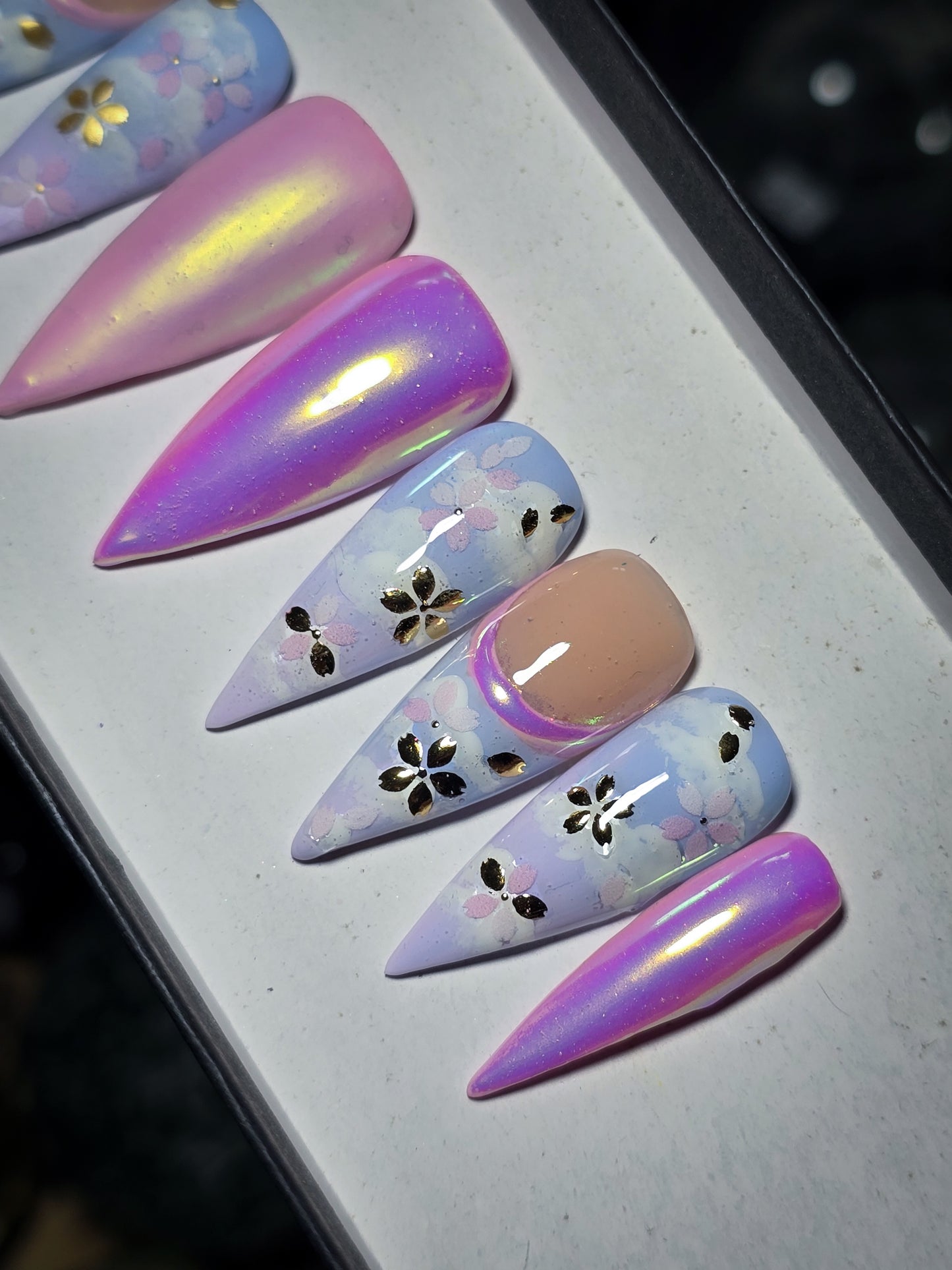 Springtime Serenity Press on Nail Set (you choose matte or glossy)