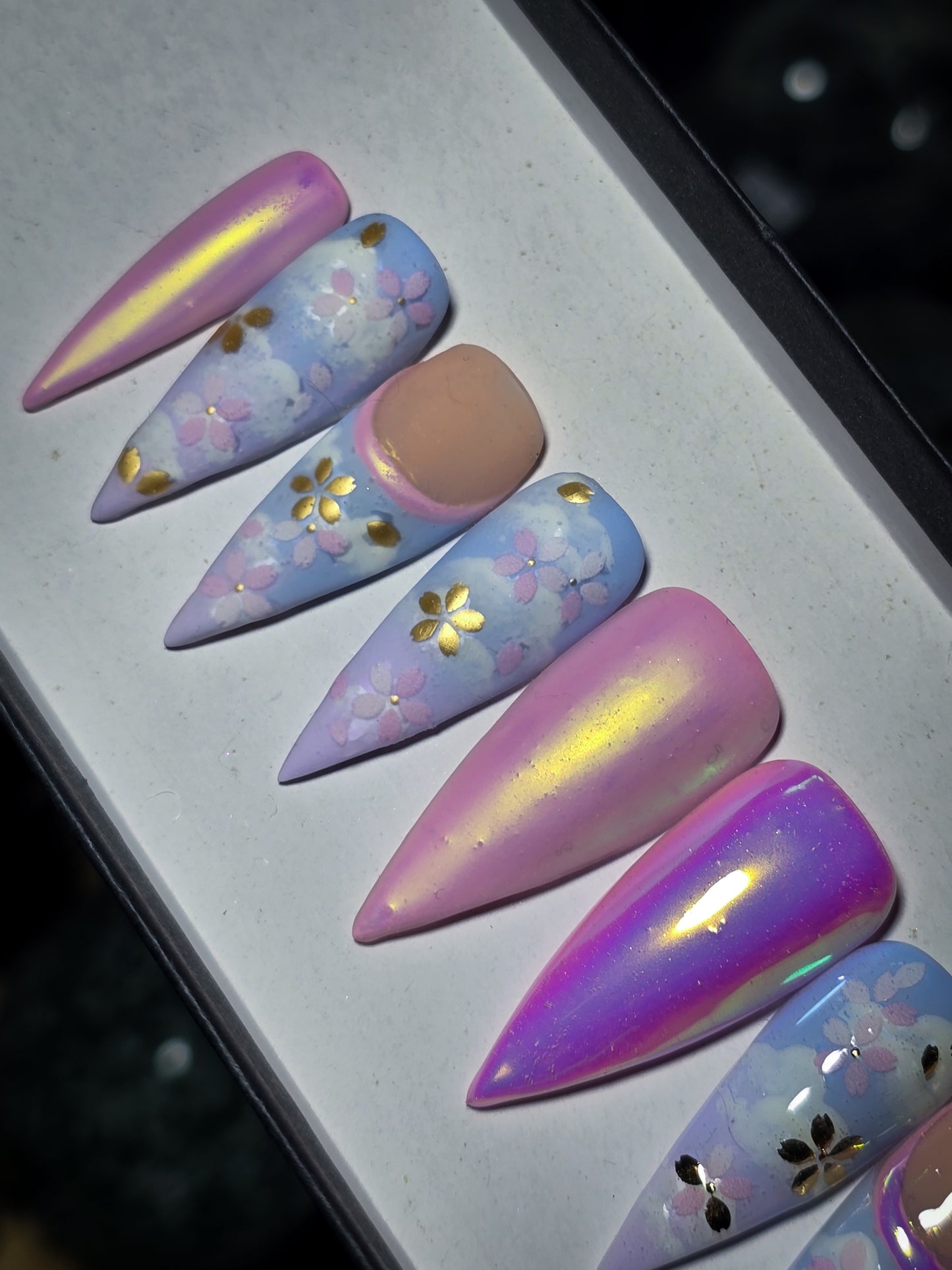 Springtime Serenity Press on Nail Set (you choose matte or glossy)