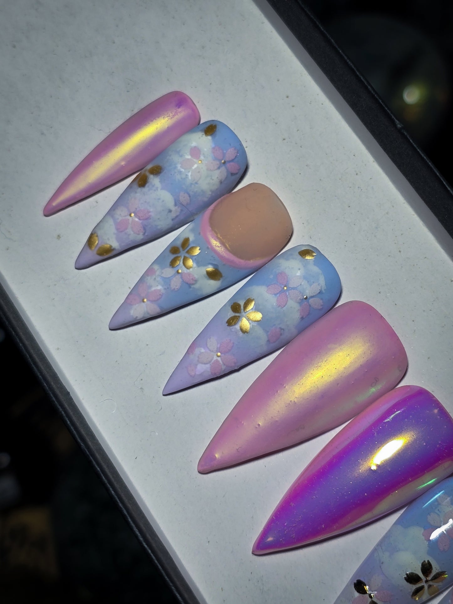 Springtime Serenity Press on Nail Set (you choose matte or glossy)