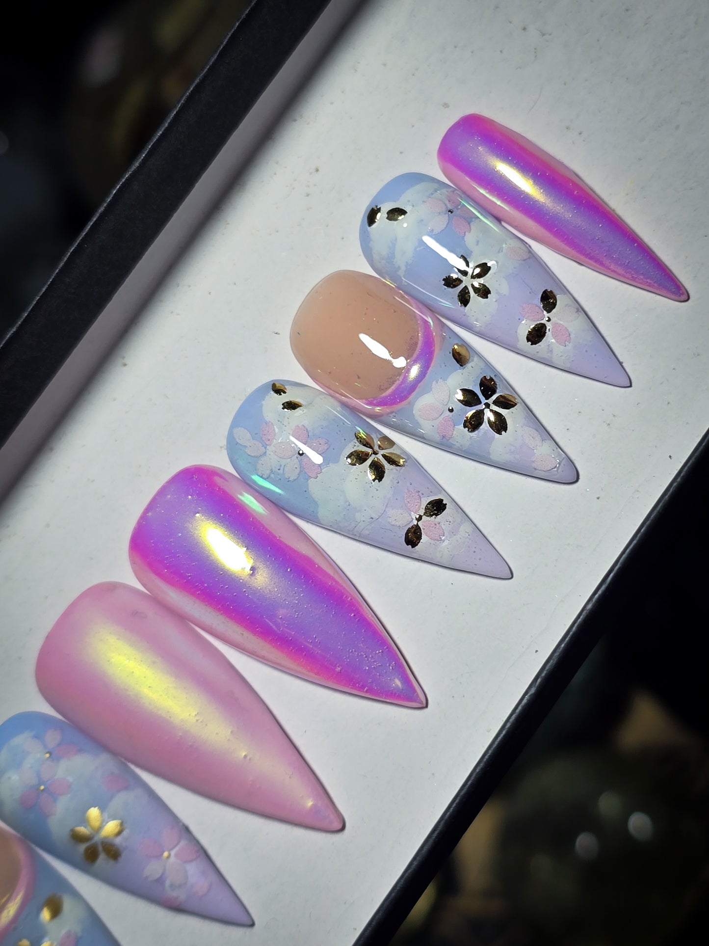 Springtime Serenity Press on Nail Set (you choose matte or glossy)