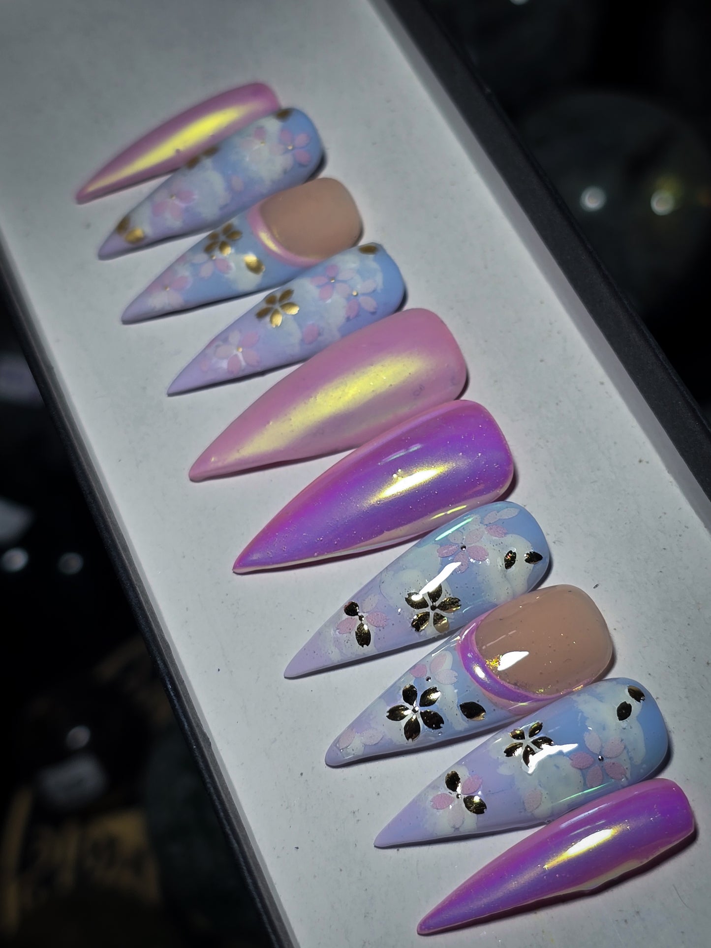 Springtime Serenity Press on Nail Set (you choose matte or glossy)