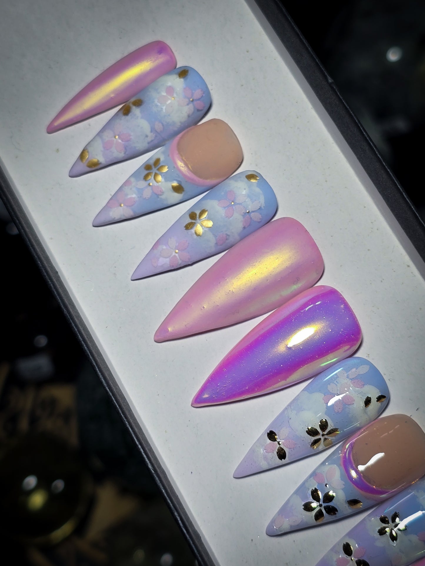 Springtime Serenity Press on Nail Set (you choose matte or glossy)