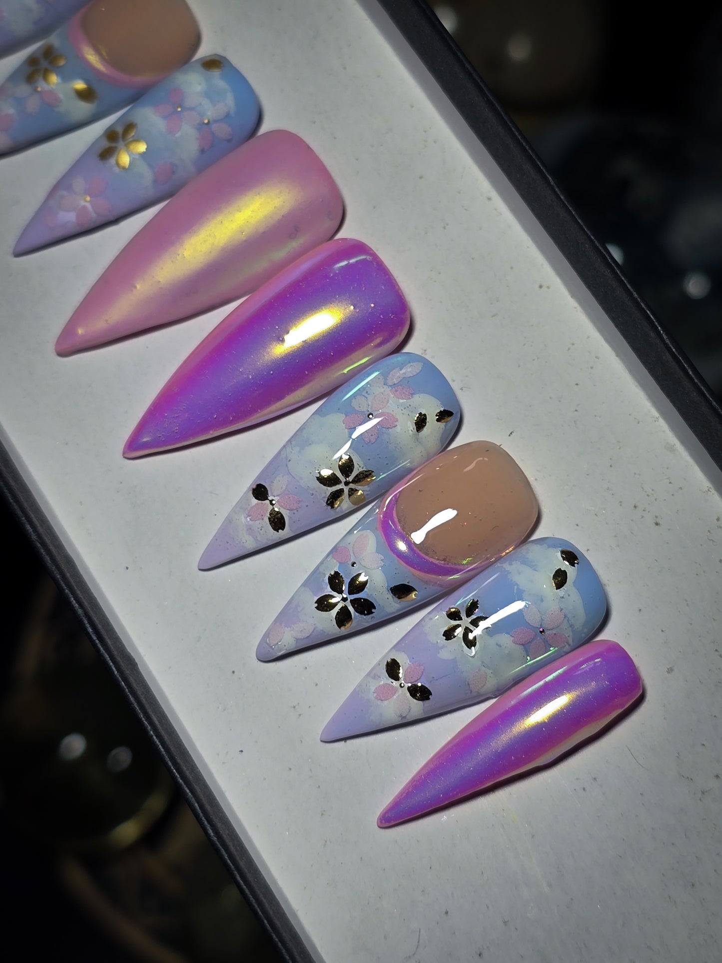 Springtime Serenity Press on Nail Set (you choose matte or glossy)