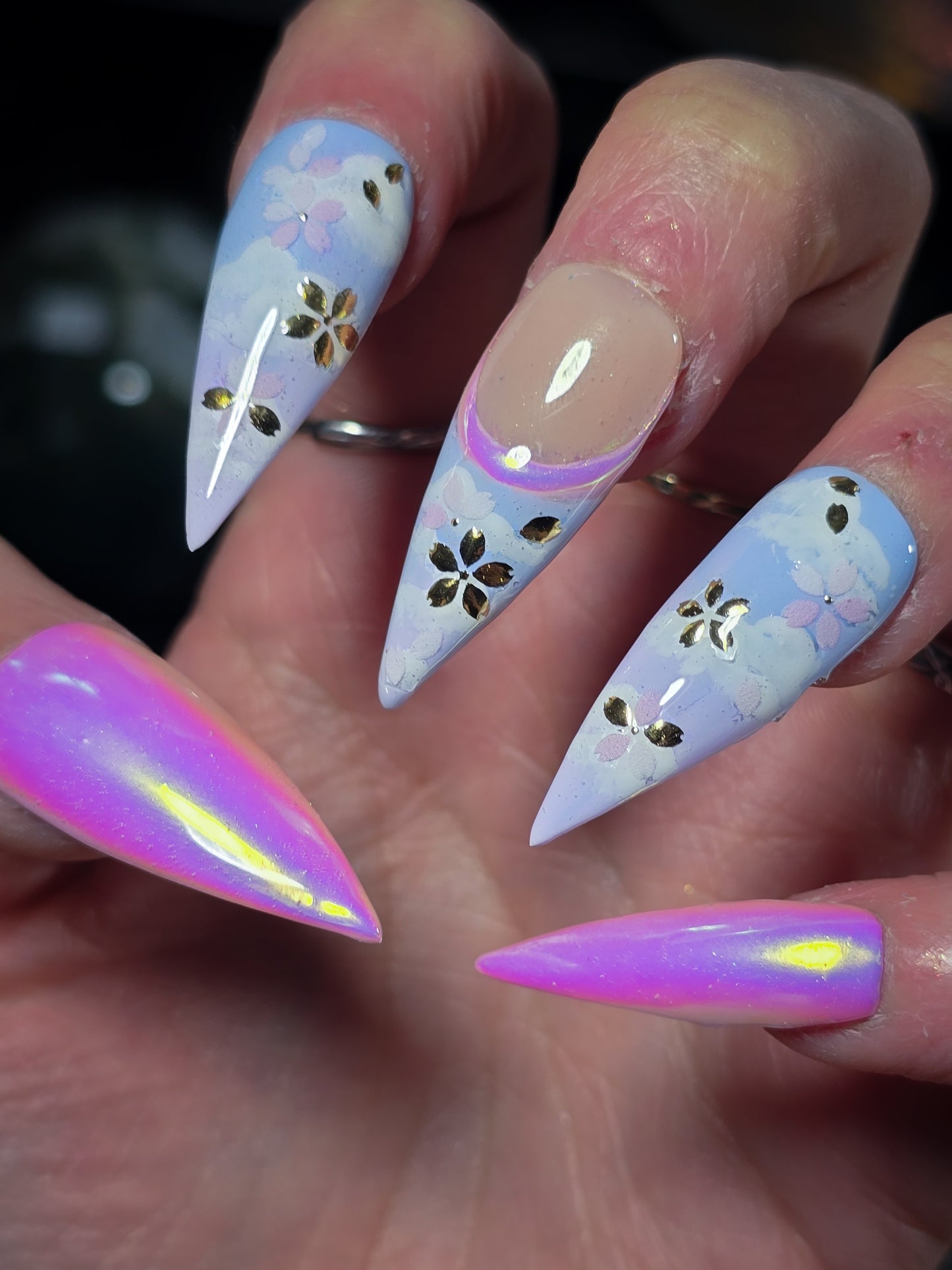 Springtime Serenity Press on Nail Set (you choose matte or glossy)