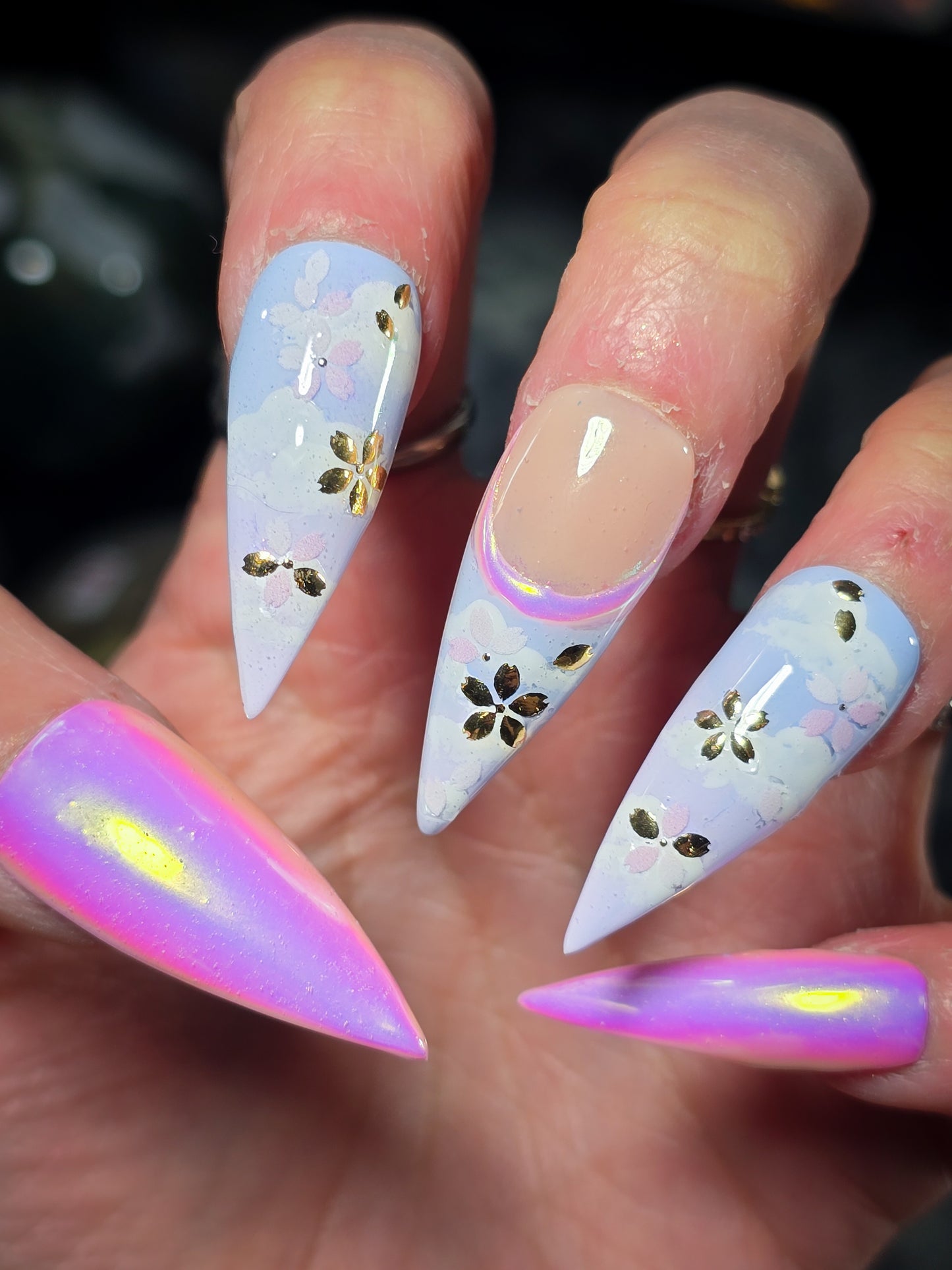 Springtime Serenity Press on Nail Set (you choose matte or glossy)