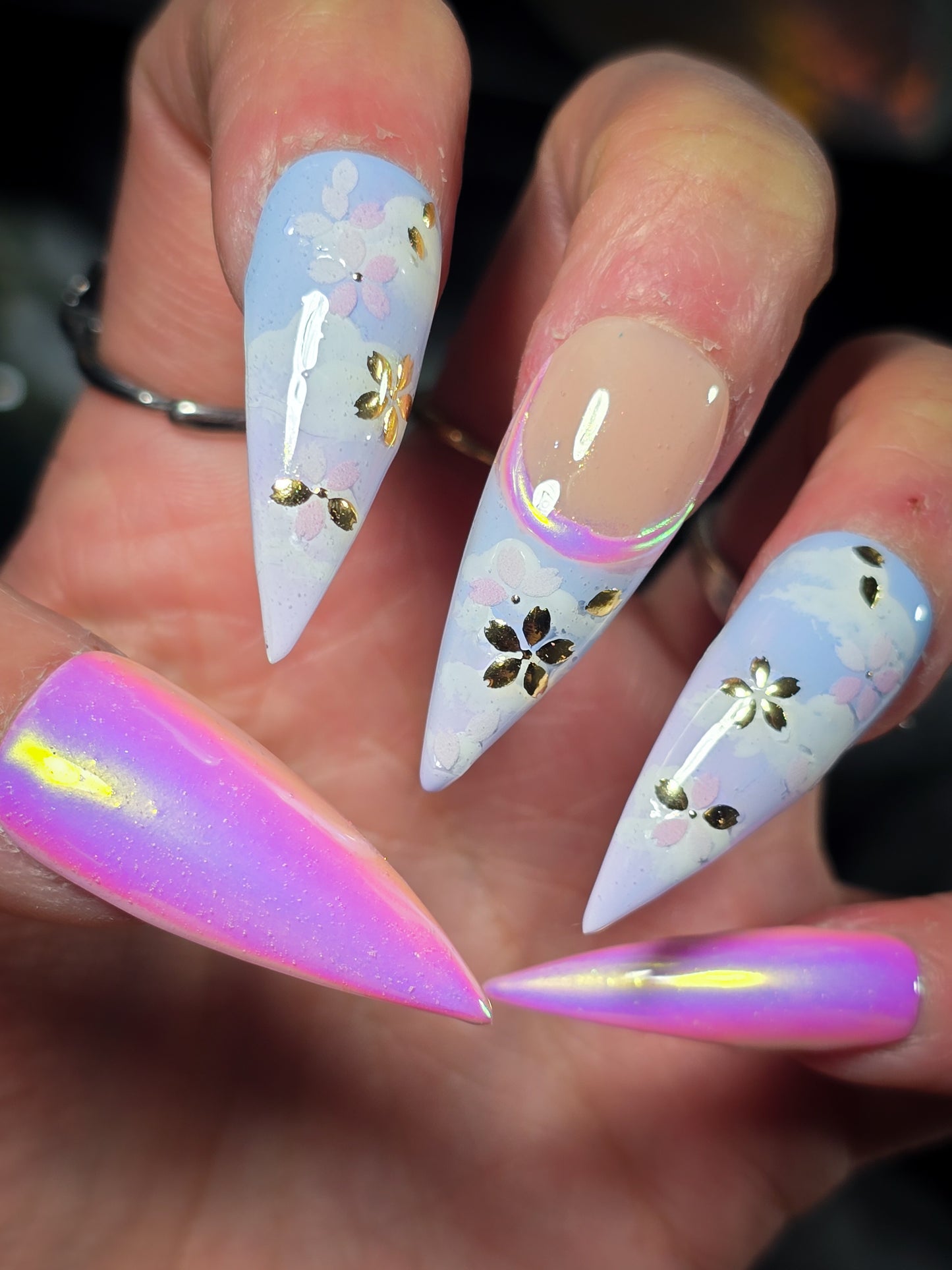Springtime Serenity Press on Nail Set (you choose matte or glossy)