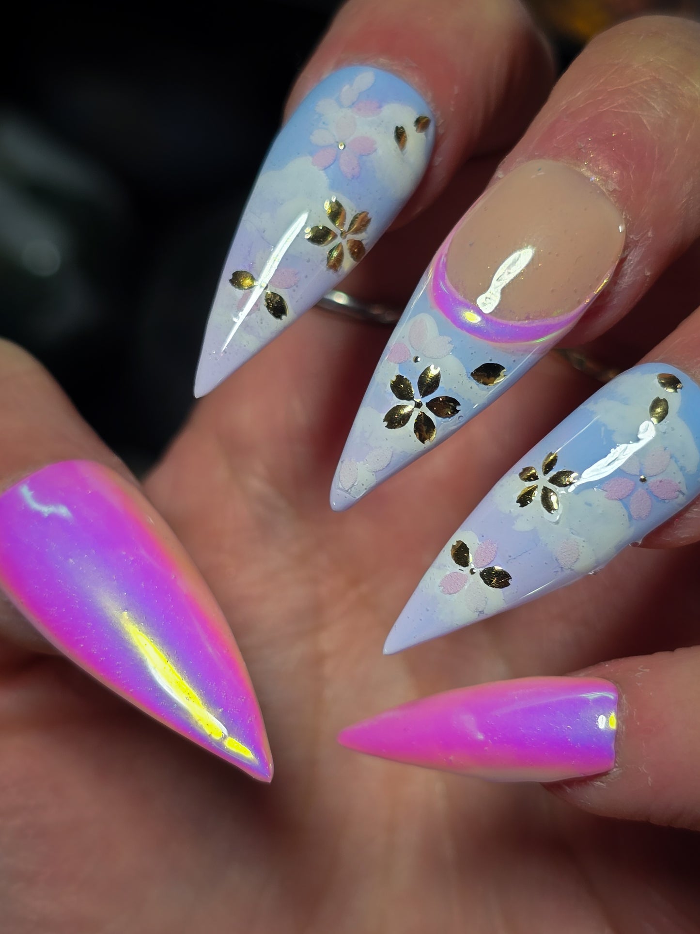 Springtime Serenity Press on Nail Set (you choose matte or glossy)
