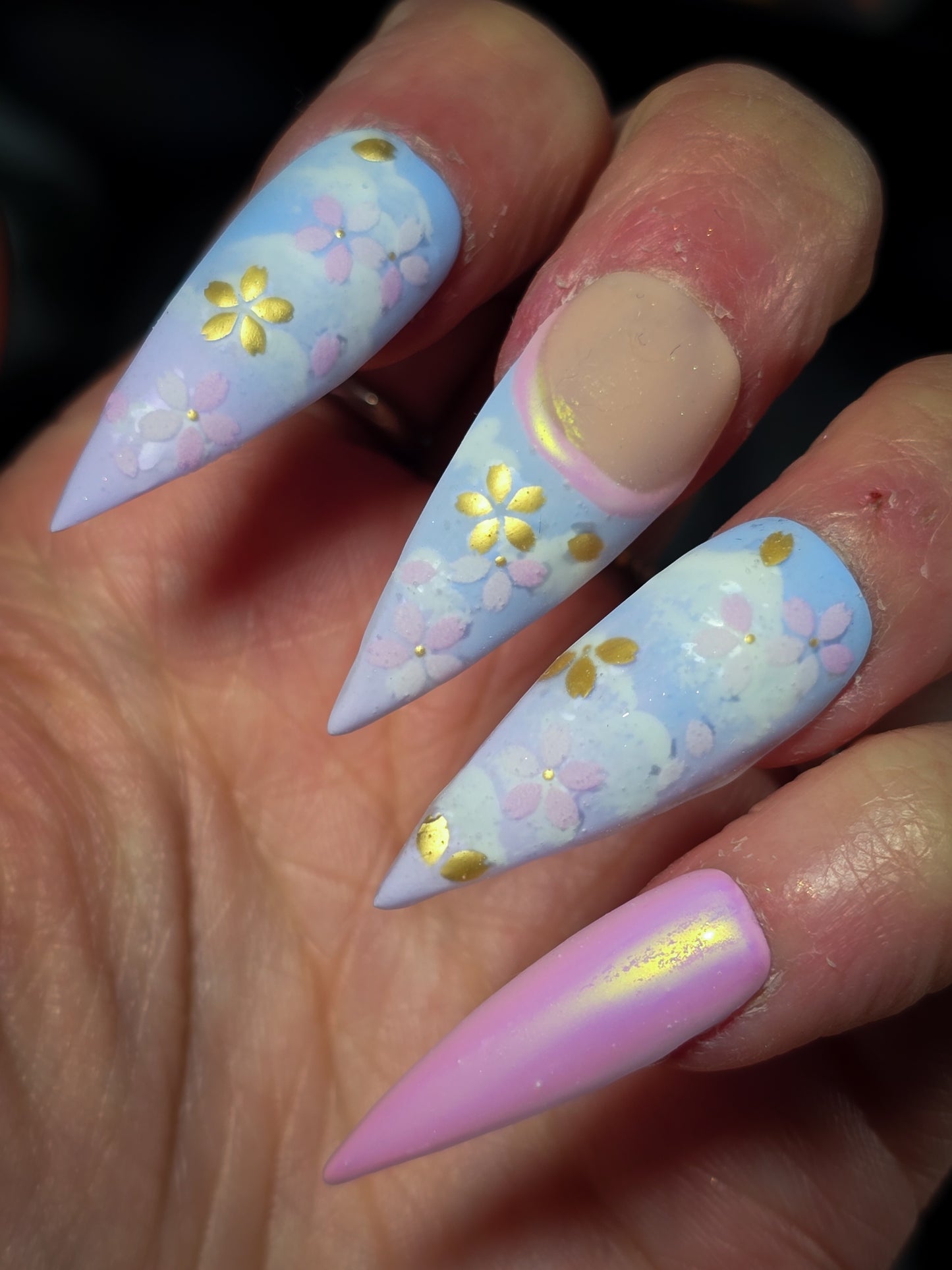 Springtime Serenity Press on Nail Set (you choose matte or glossy)
