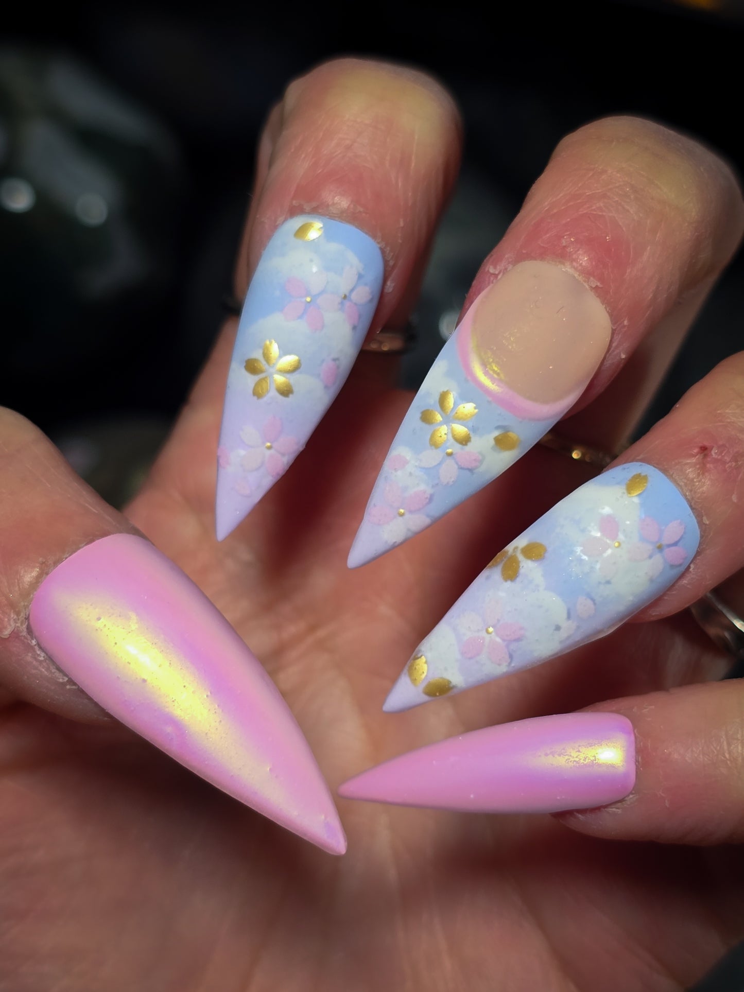 Springtime Serenity Press on Nail Set (you choose matte or glossy)