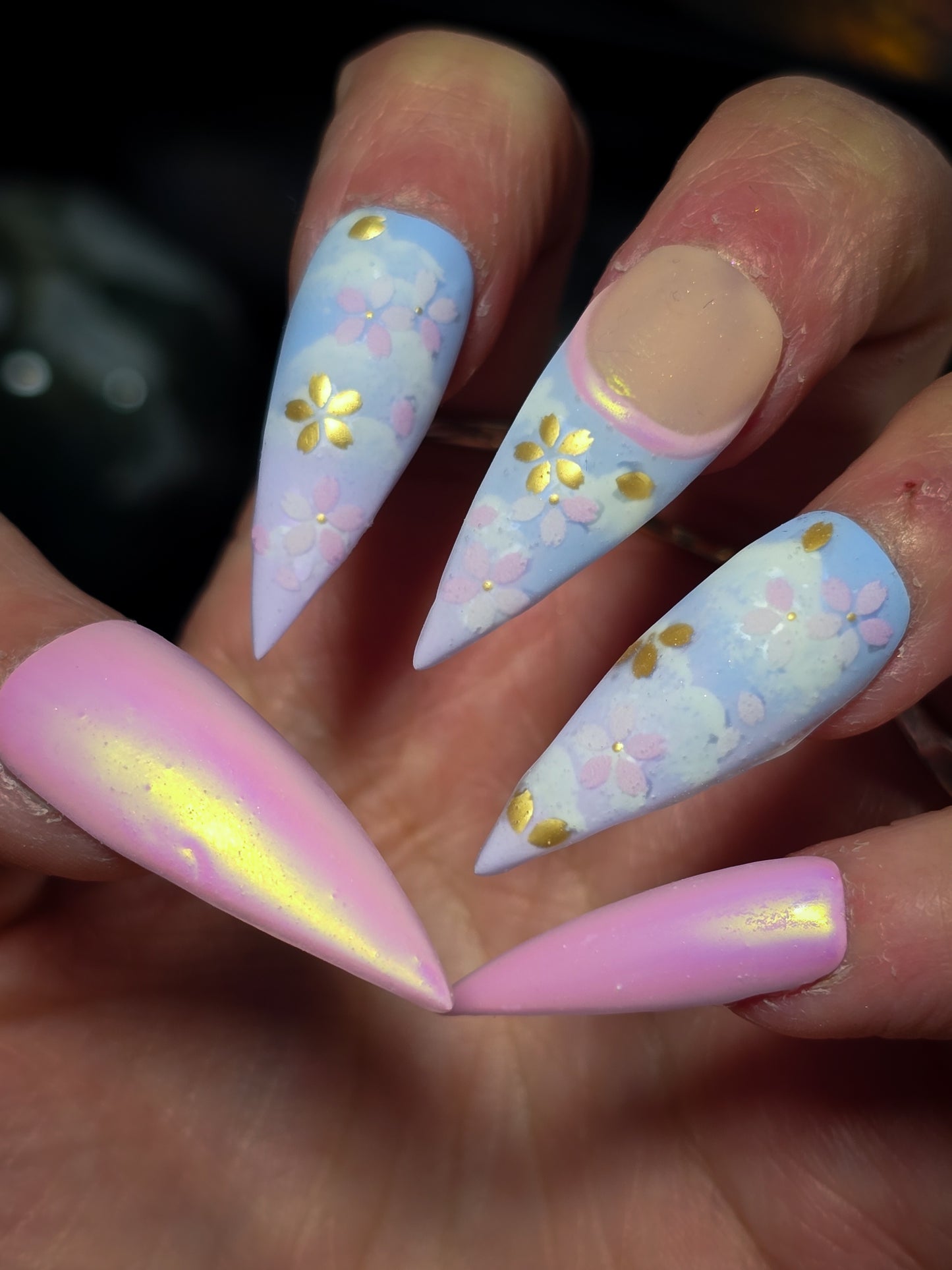 Springtime Serenity Press on Nail Set (you choose matte or glossy)
