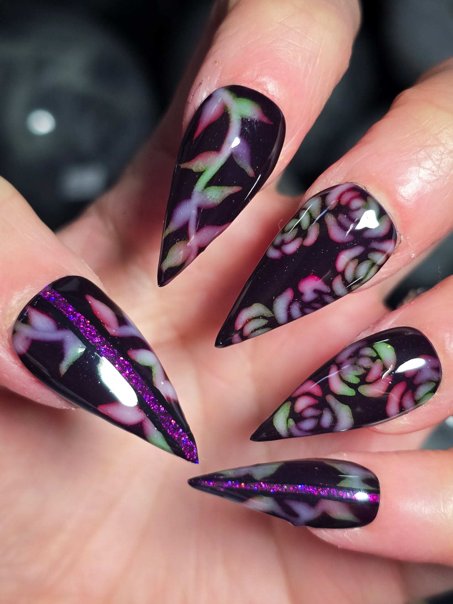 Electric Garden Press on Nail Set