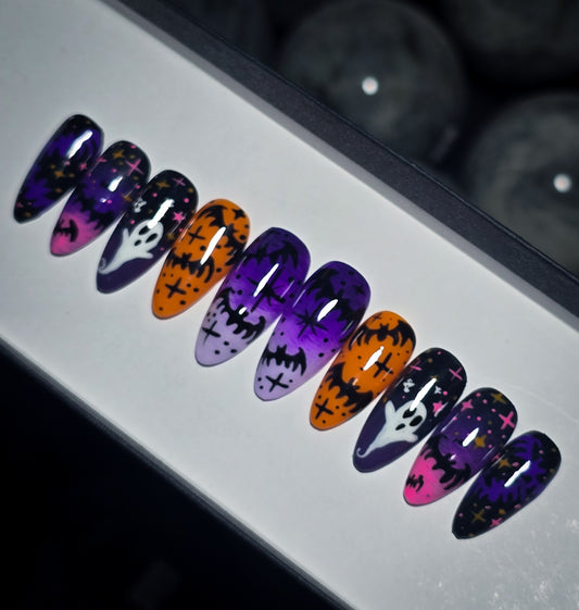 Flights of Fright Press on Nail Set
