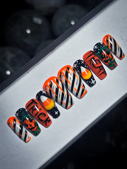 Halloween Harvest (Glow in the Dark) Press on Nail Set