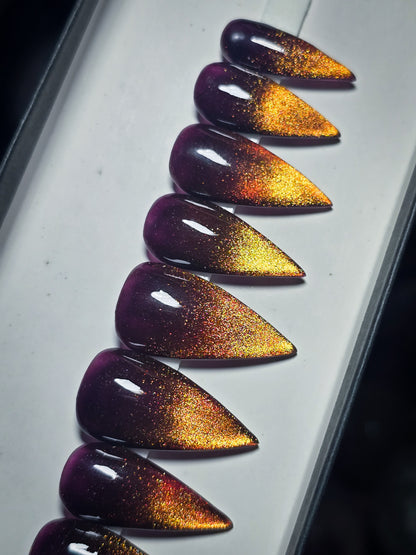 Midnight Ember Press on Nail Set