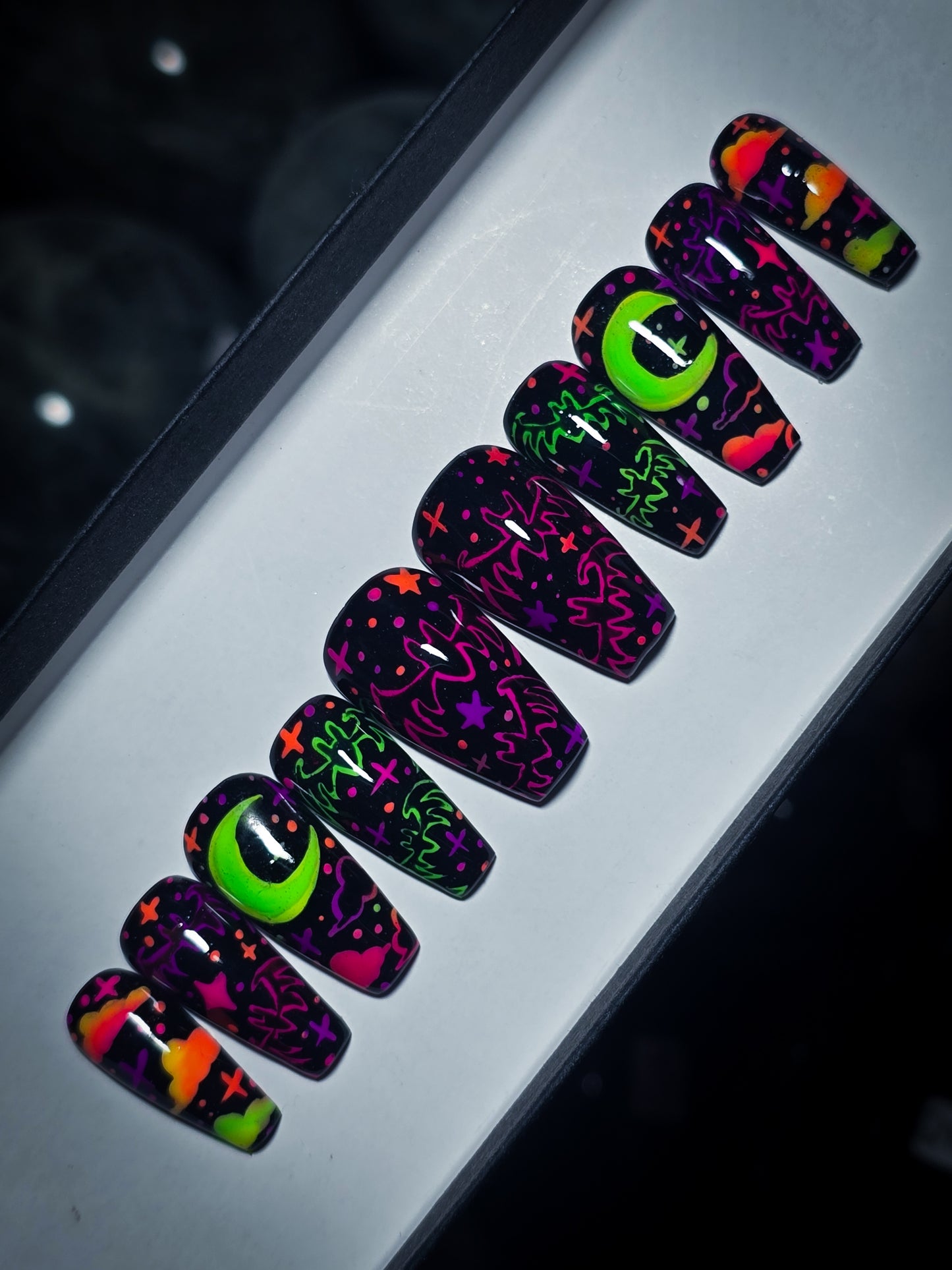 Lunar Bat Party Press on Nail set