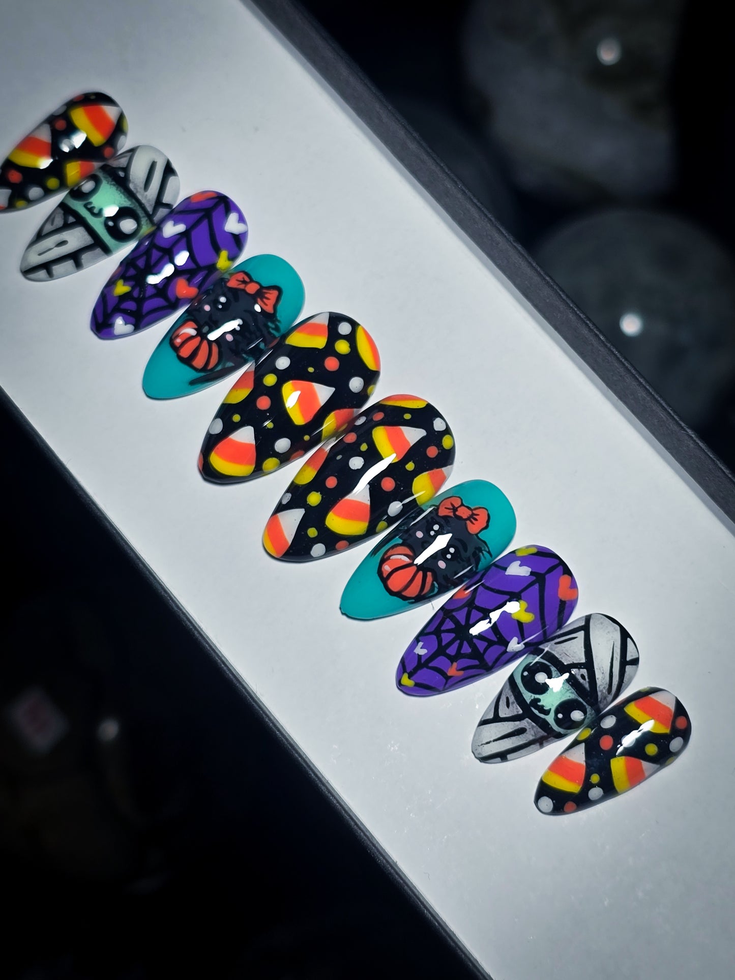 Candy Corn Cuties Press on Nail Set