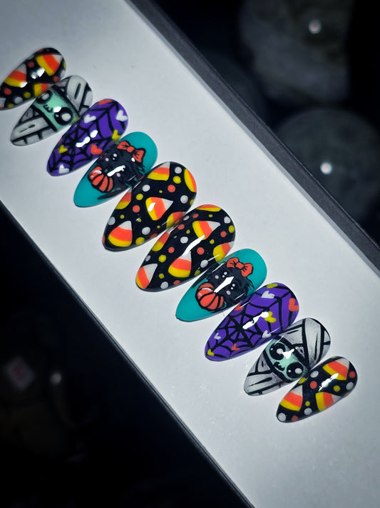 Candy Corn Cuties Press on Nail Set