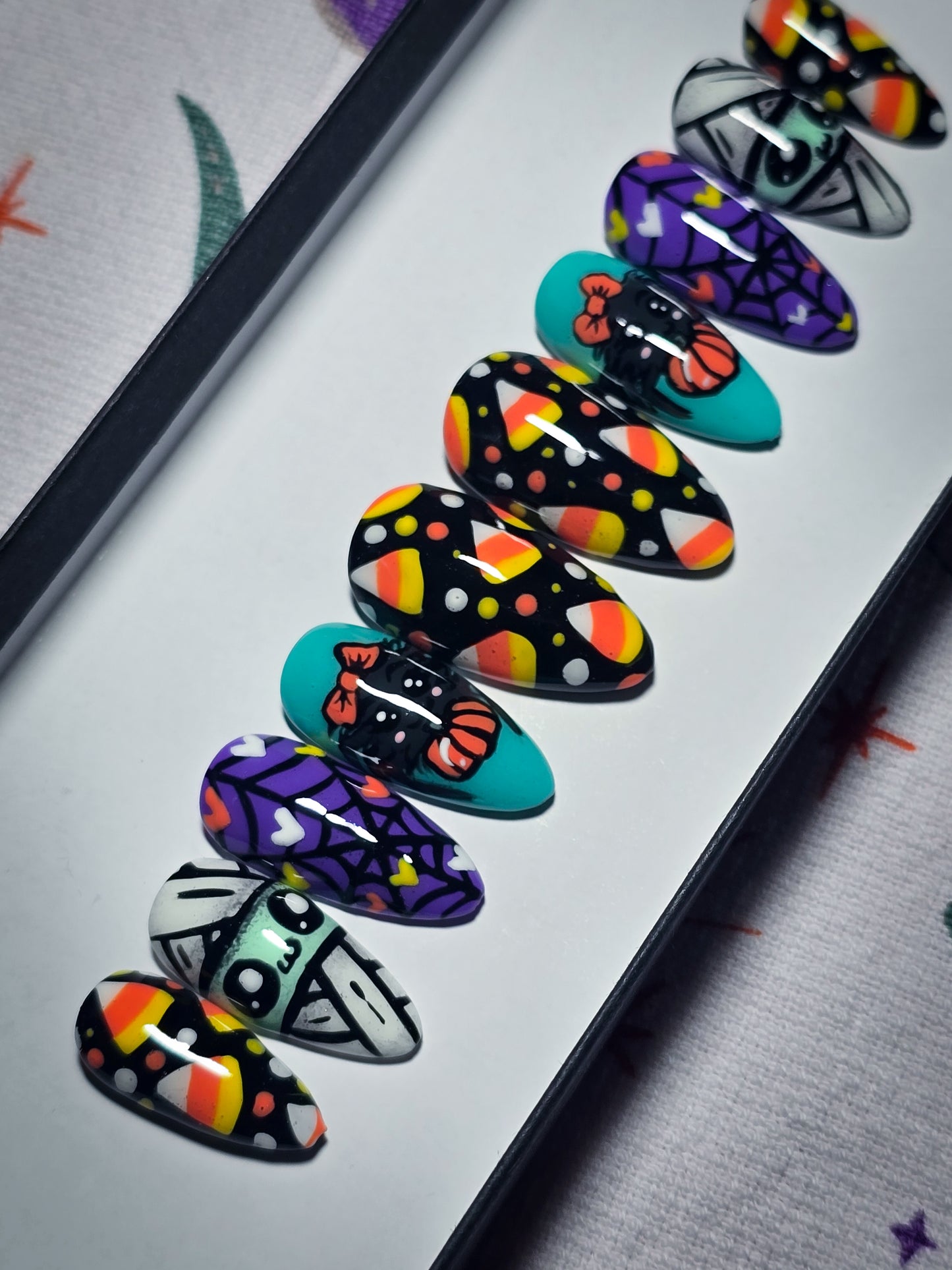Candy Corn Cuties Press on Nail Set