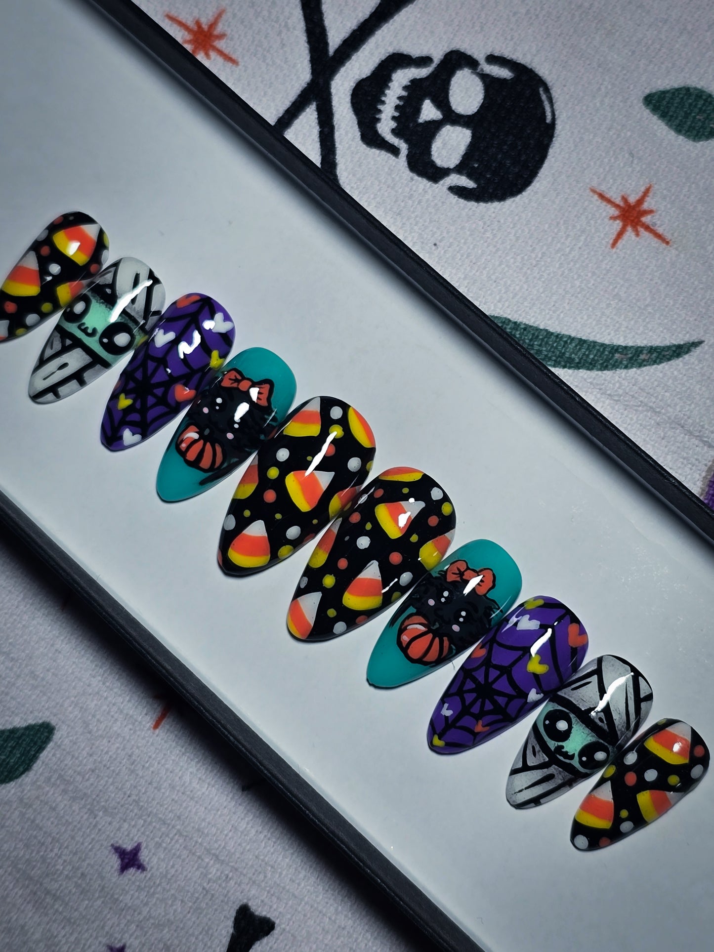 Candy Corn Cuties Press on Nail Set