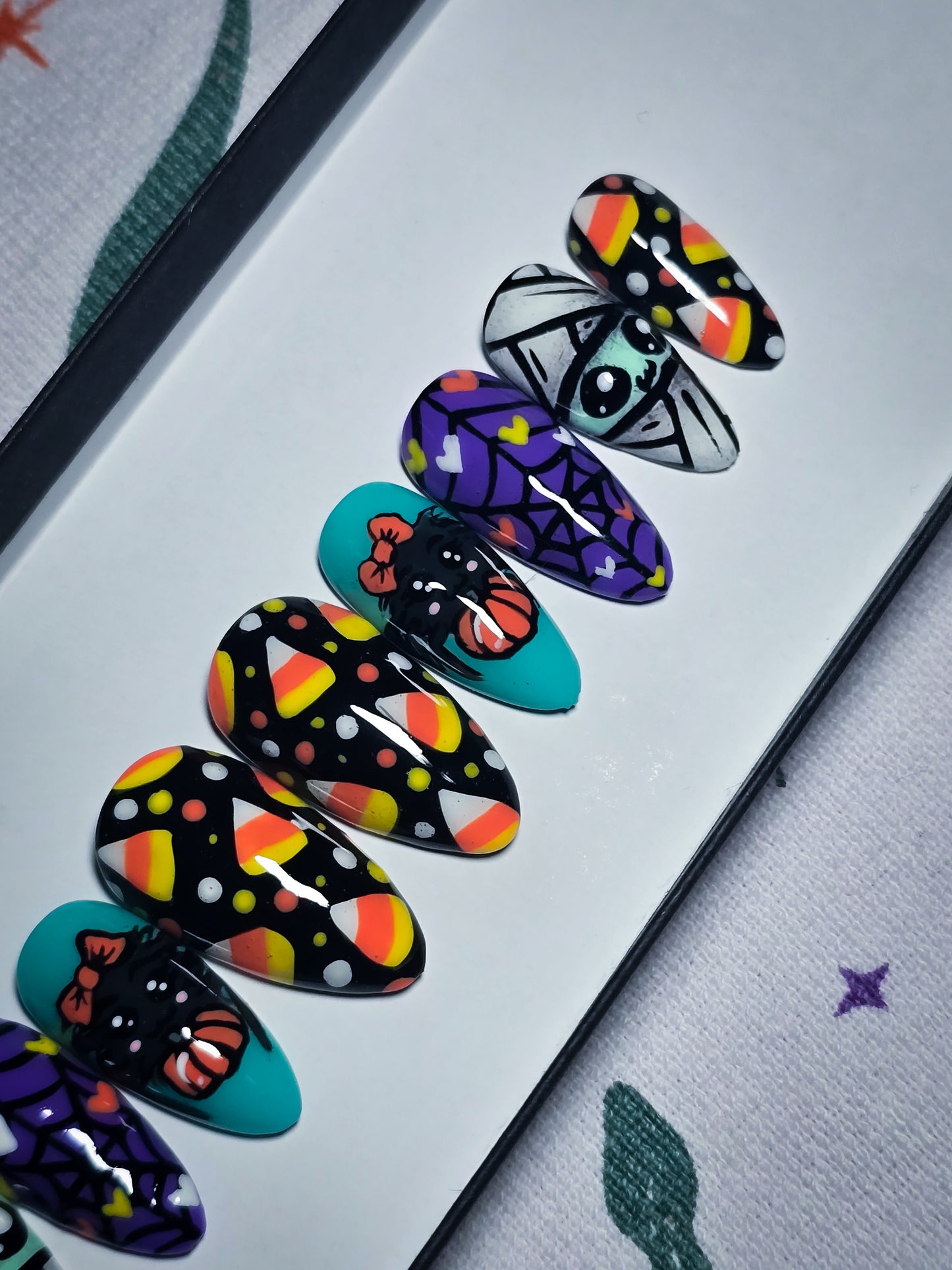 Candy Corn Cuties Press on Nail Set