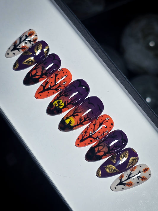 October Twilight Press on Nail Set