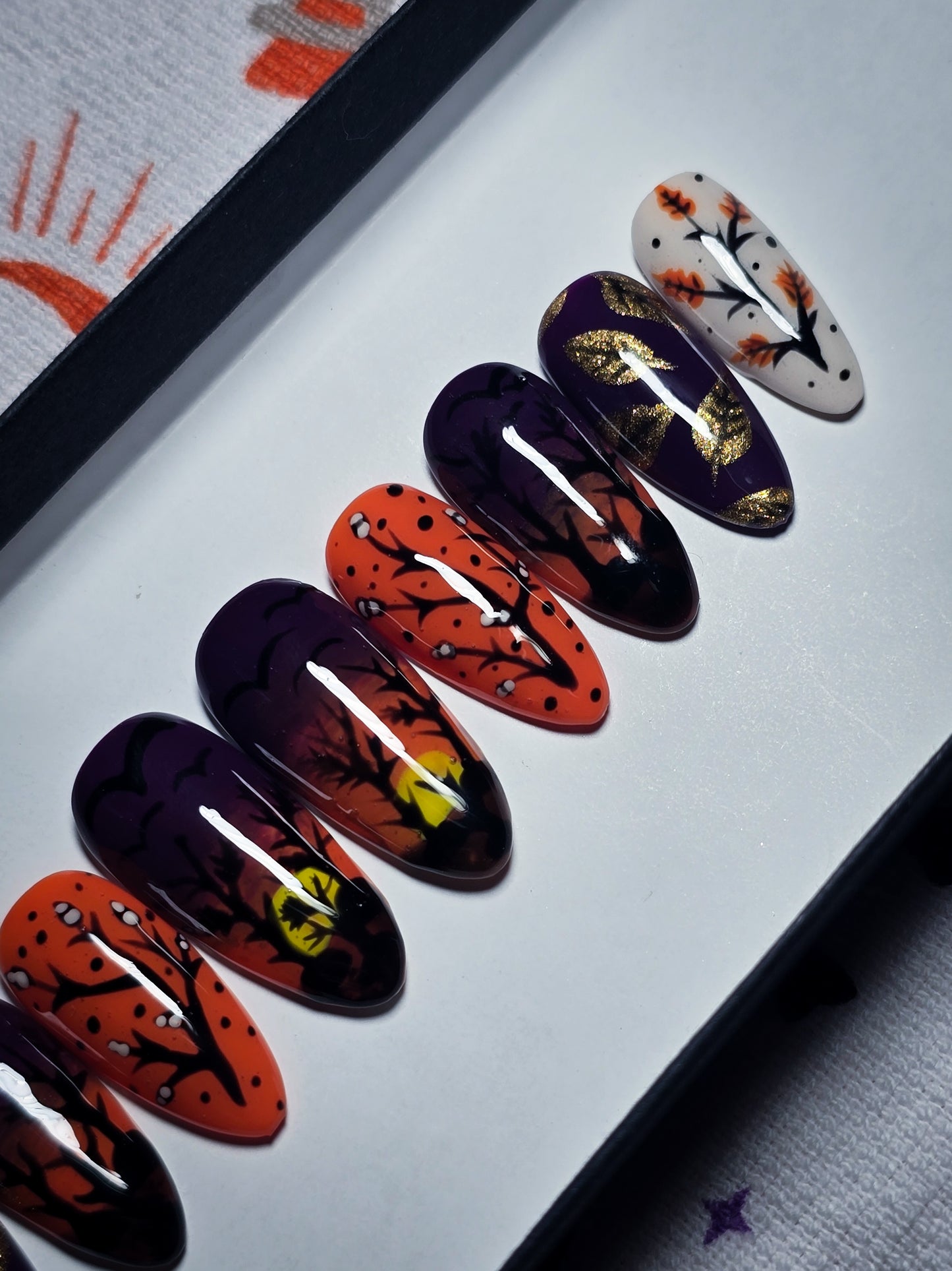 October Twilight Press on Nail Set