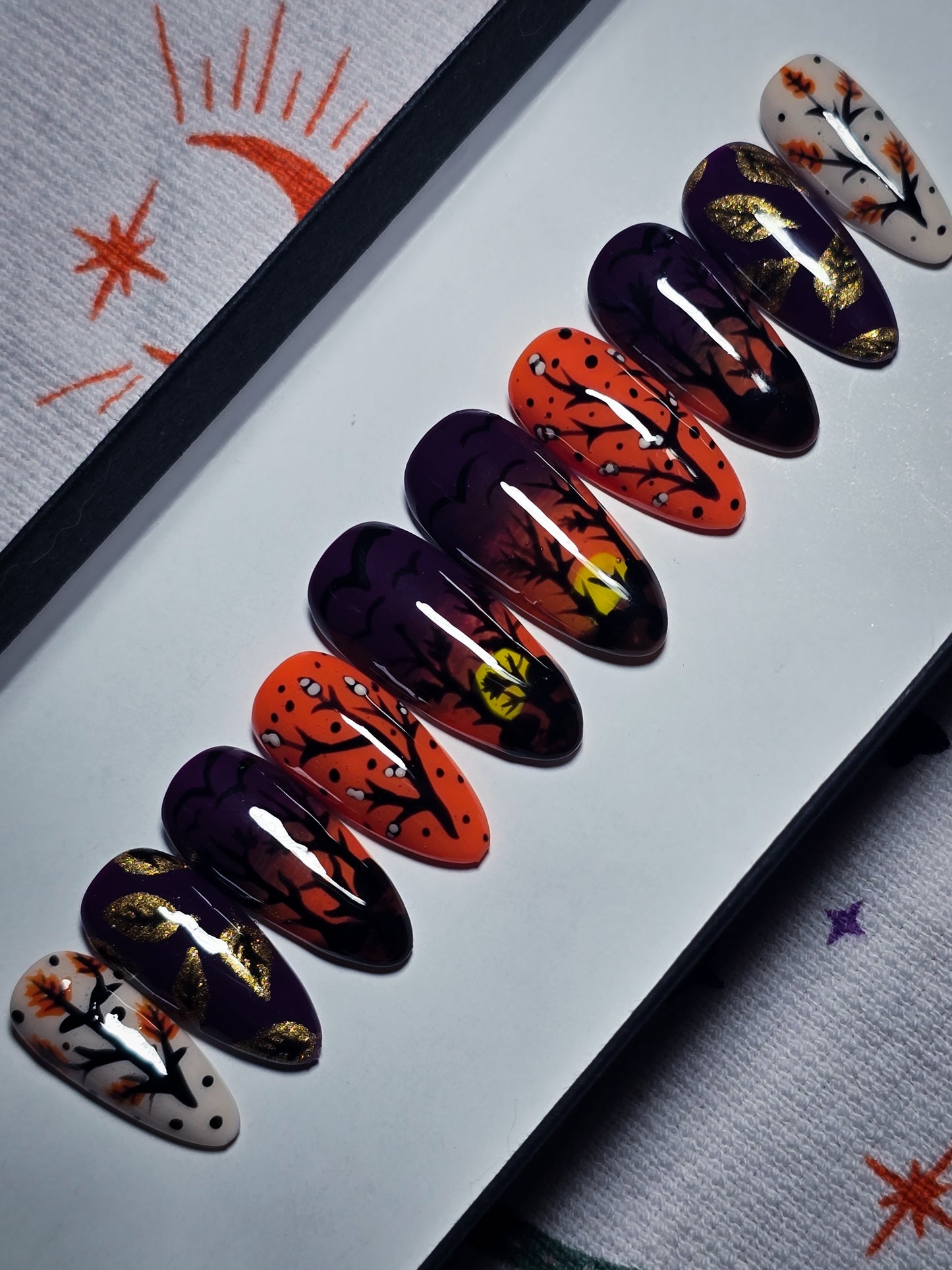 October Twilight Press on Nail Set
