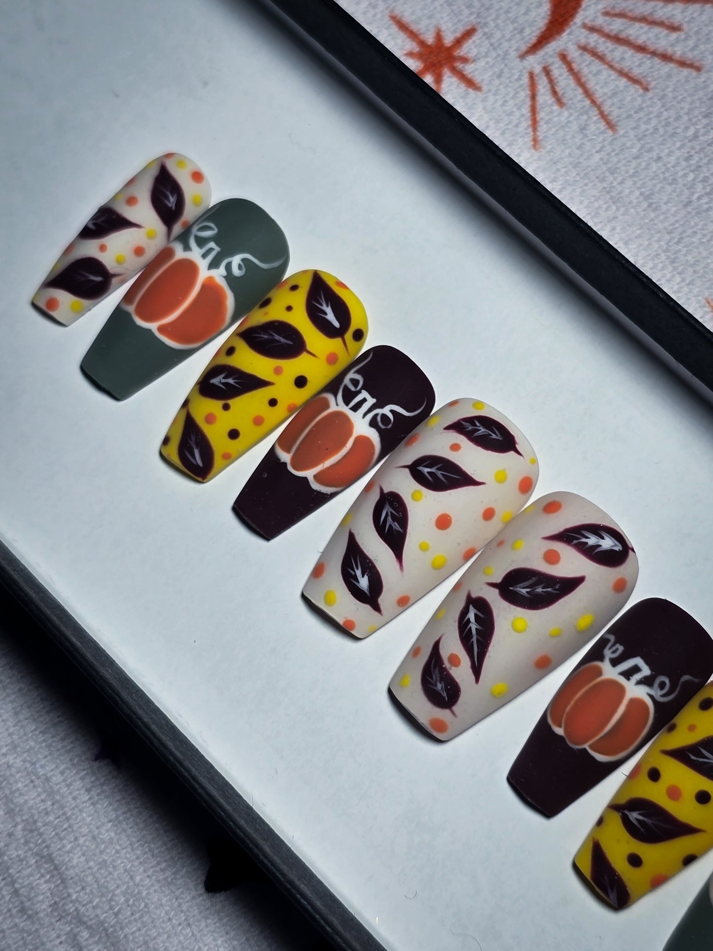 Pumpkin Season Press on Nail Set