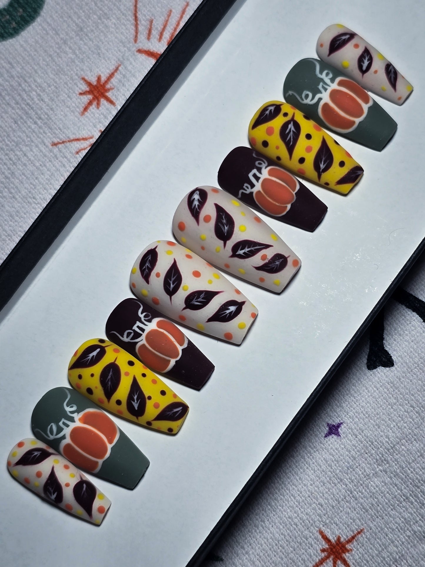 Pumpkin Season Press on Nail Set