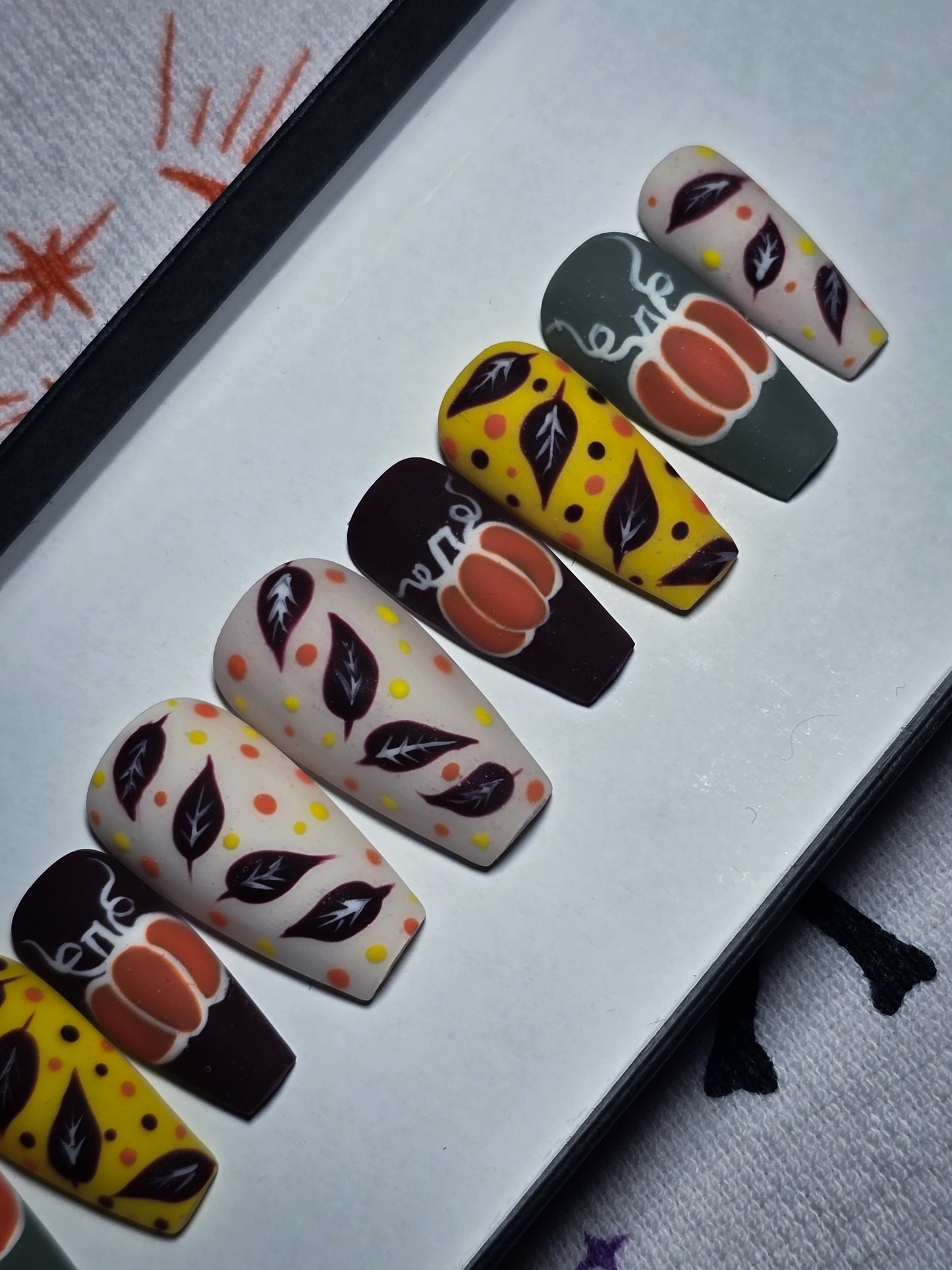 Pumpkin Season Press on Nail Set