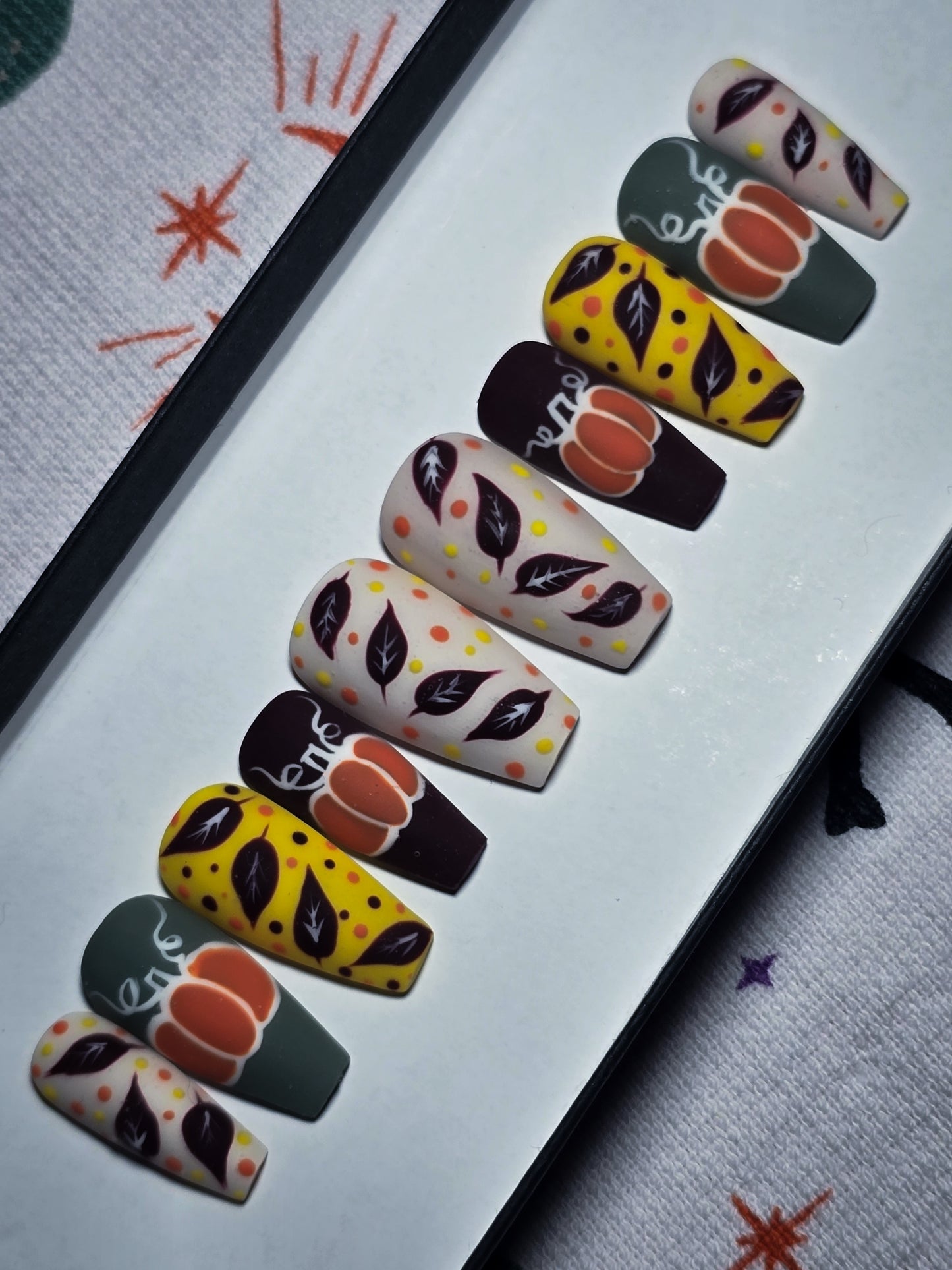 Pumpkin Season Press on Nail Set