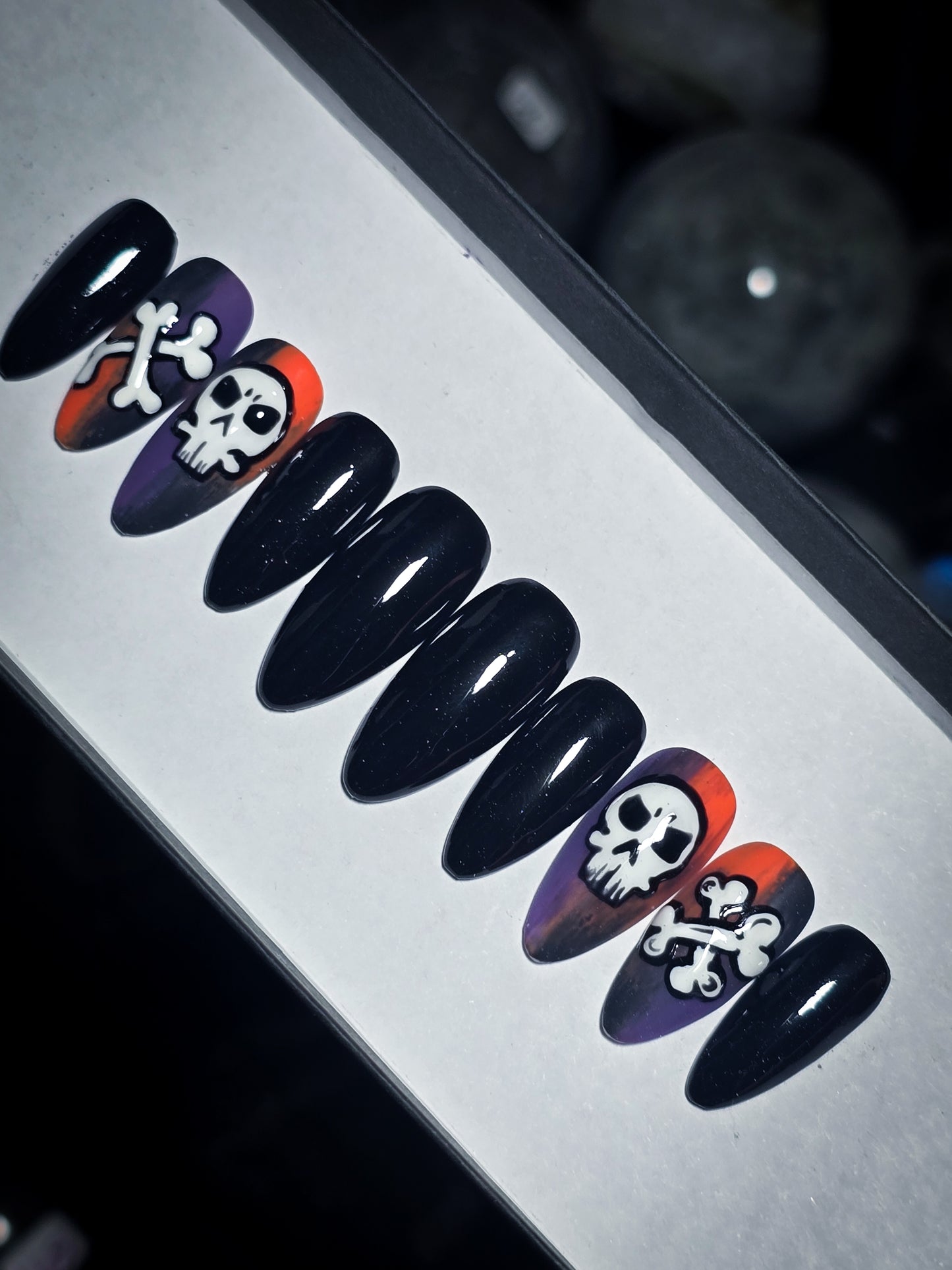 Bad to the Bone Press on Nail Set